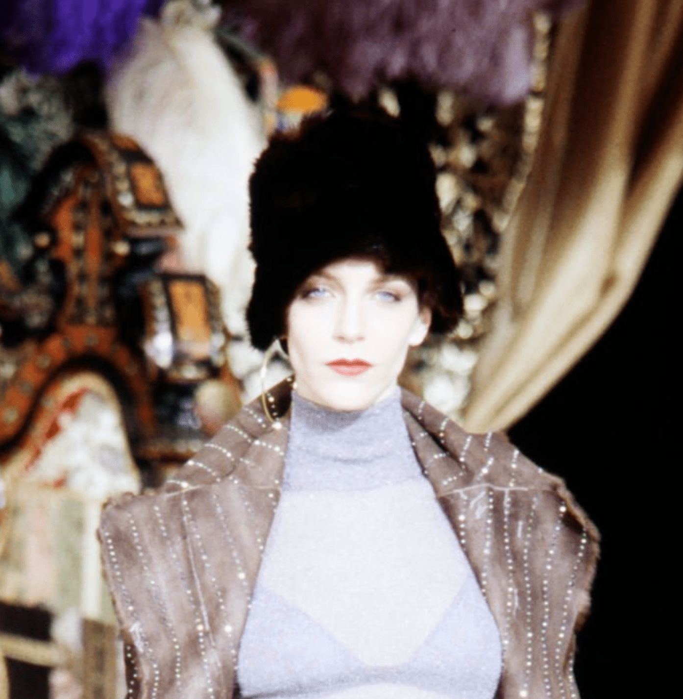 F/W 2000 Dolce & Gabbana Genuine Blue Marmot Fur Oversized Hat - RealList