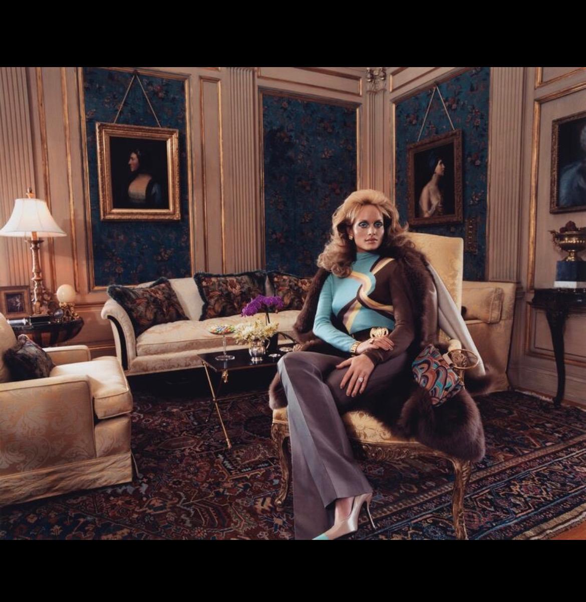 F/W 2000 Gianni Versace by Donatella Runway Tan Leather Shearling Fur Coat - RealList