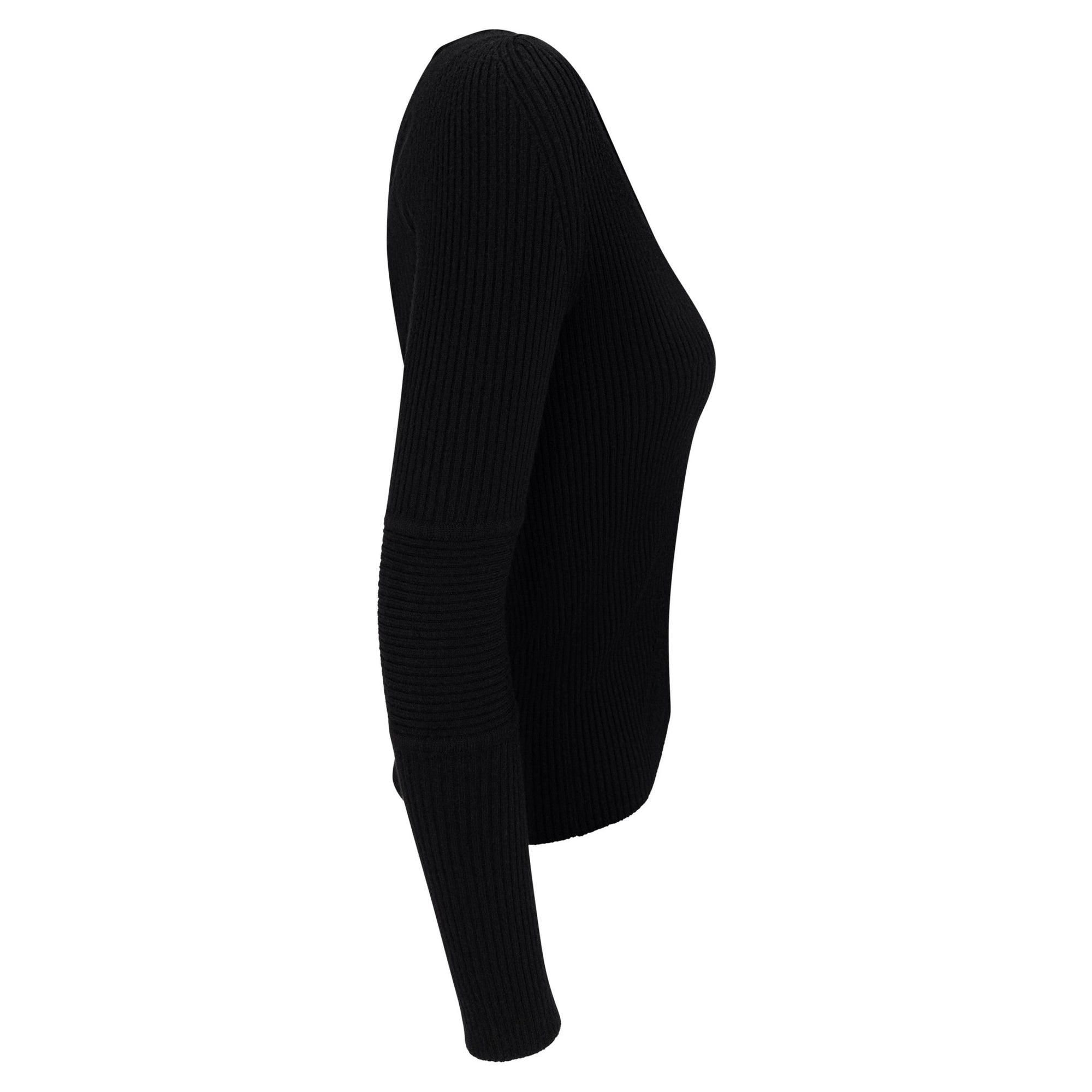 F/W 2000 Gucci by Tom Ford Black Wool Elbow Pad Black V Neck Stretch Knit Sweater - RealList