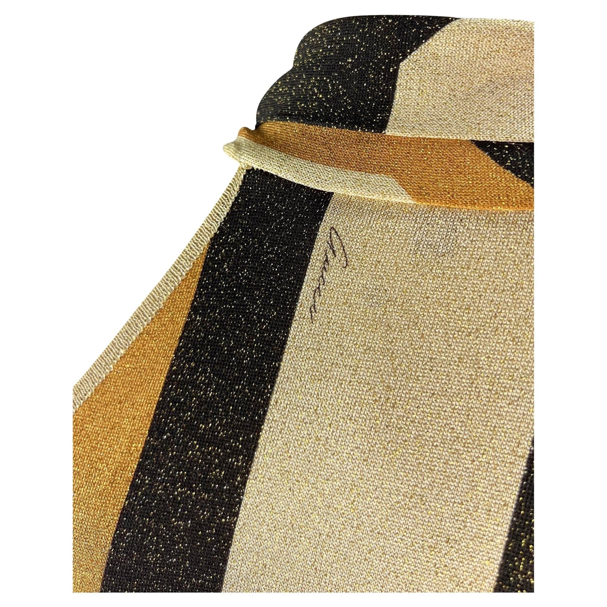 F/W 2000 Gucci by Tom Ford Gold Metallic Neck Tie Sleeveless Top - RealList