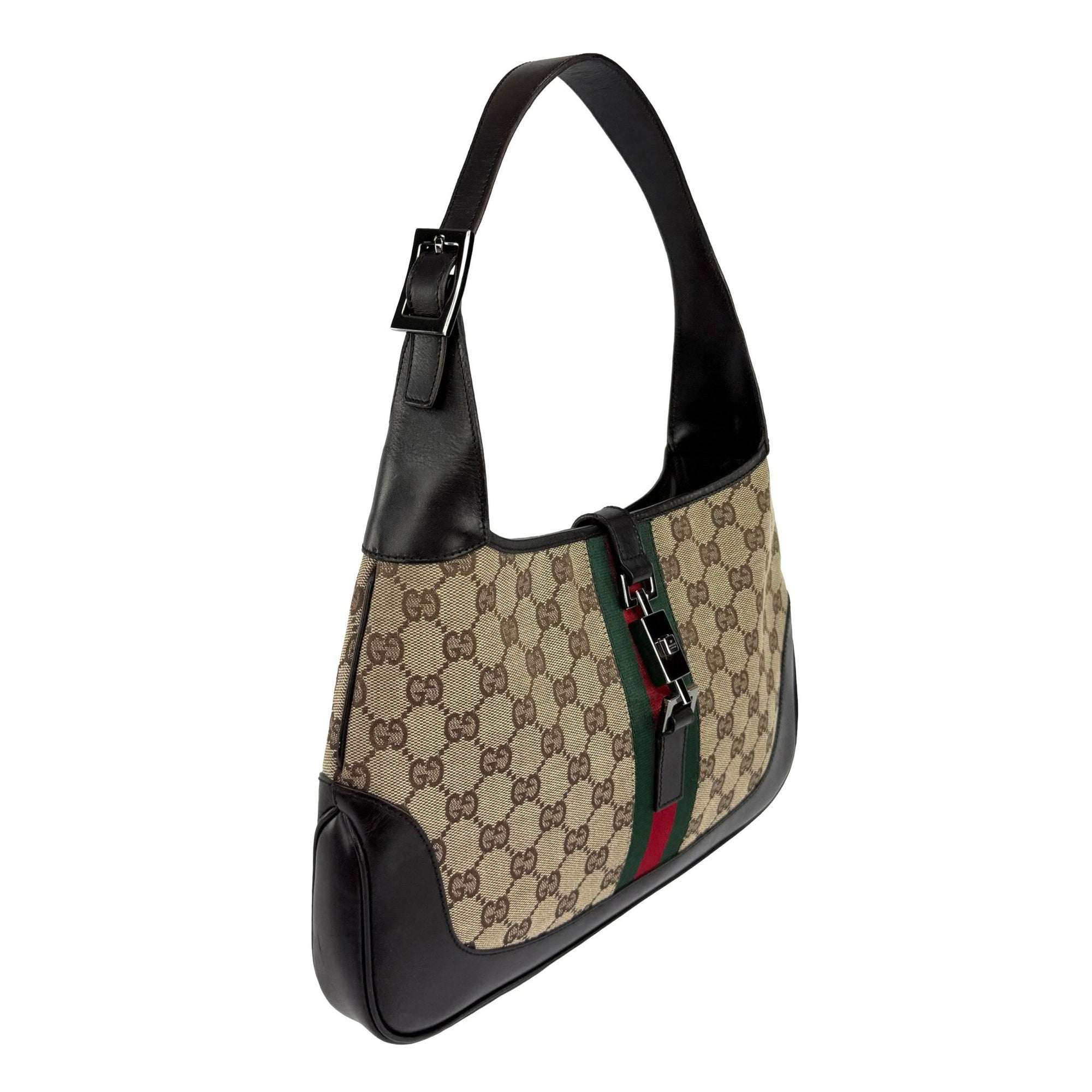 F/W 2000 Gucci by Tom Ford Web GG Canvas Medium Jackie Shoulder Bag - RealList