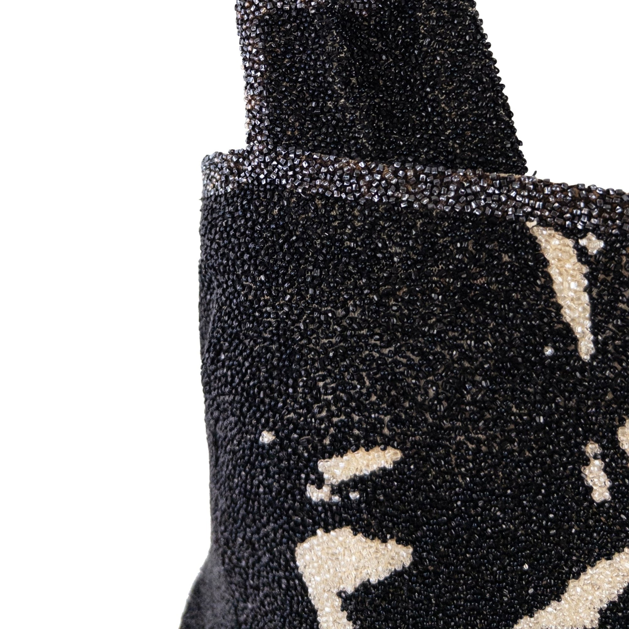 F/W 2000 Loewe Black White Heavily Beaded Tank Skirt Set - RealList
