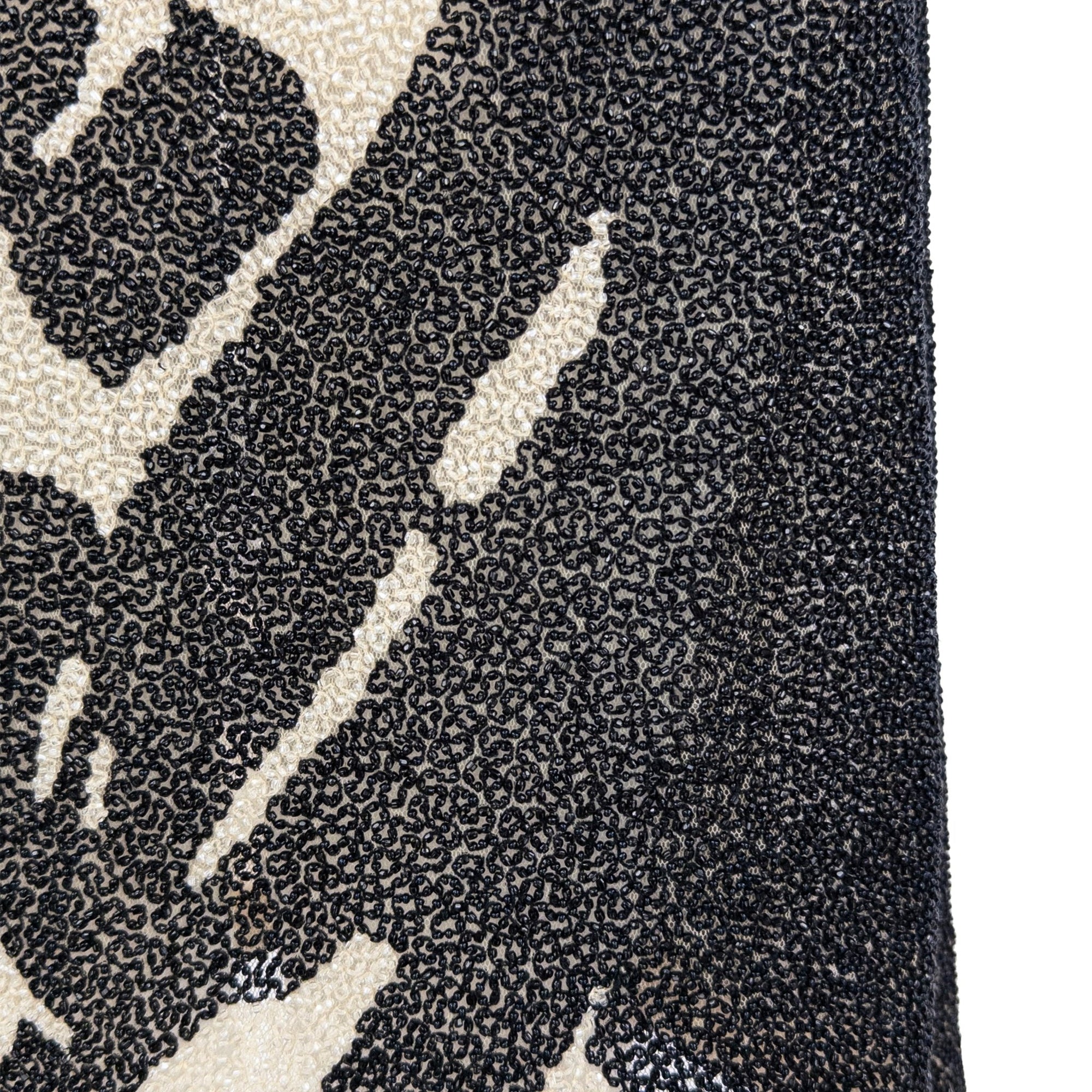 F/W 2000 Loewe Black White Heavily Beaded Tank Skirt Set - RealList