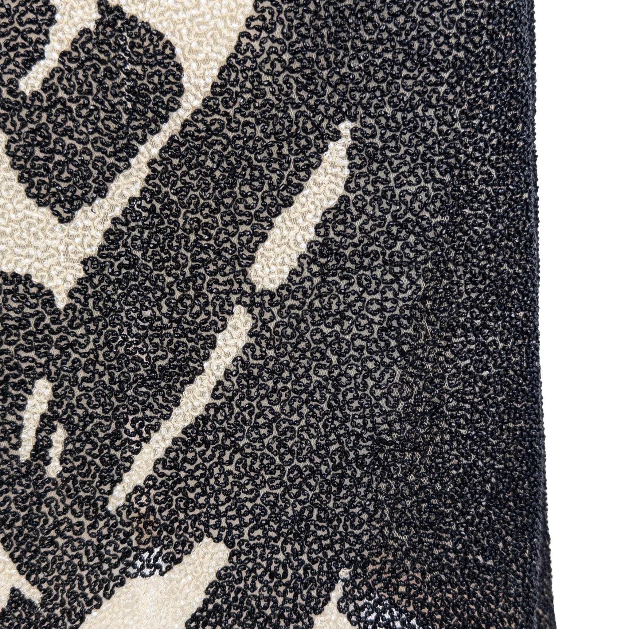 F/W 2000 Loewe Black White Heavily Beaded Tank Skirt Set - RealList