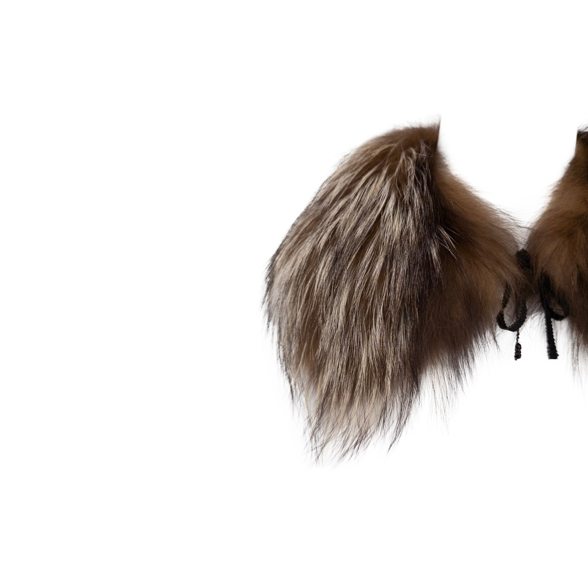 F/W 2000 Prada Runway Brown Genuine Brown Fox Fur Mini Scarf Collar - RealList