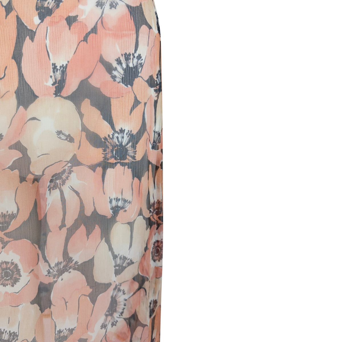 F/W 2000 Prada Sheer Crepe Silk Poppy Print Midi Dress - RealList