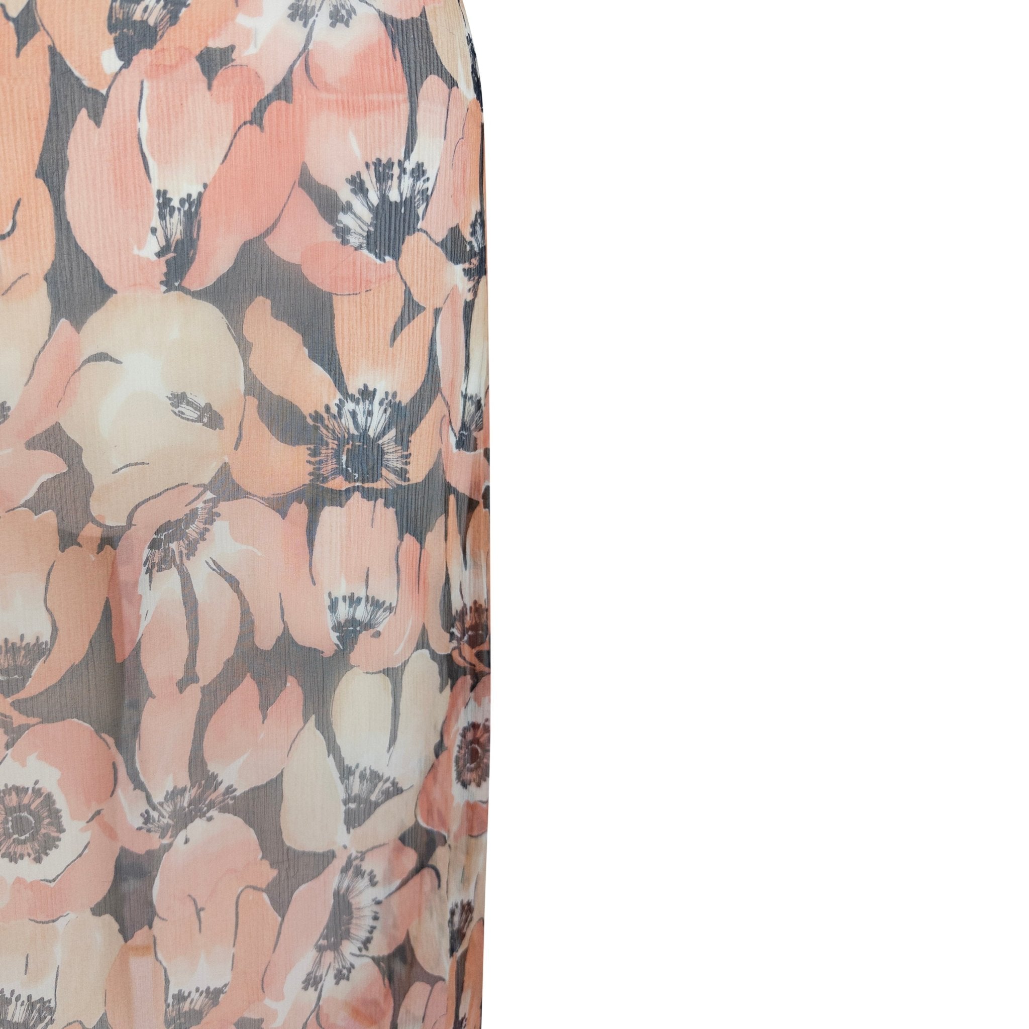 F/W 2000 Prada Sheer Crepe Silk Poppy Print Midi Dress - RealList