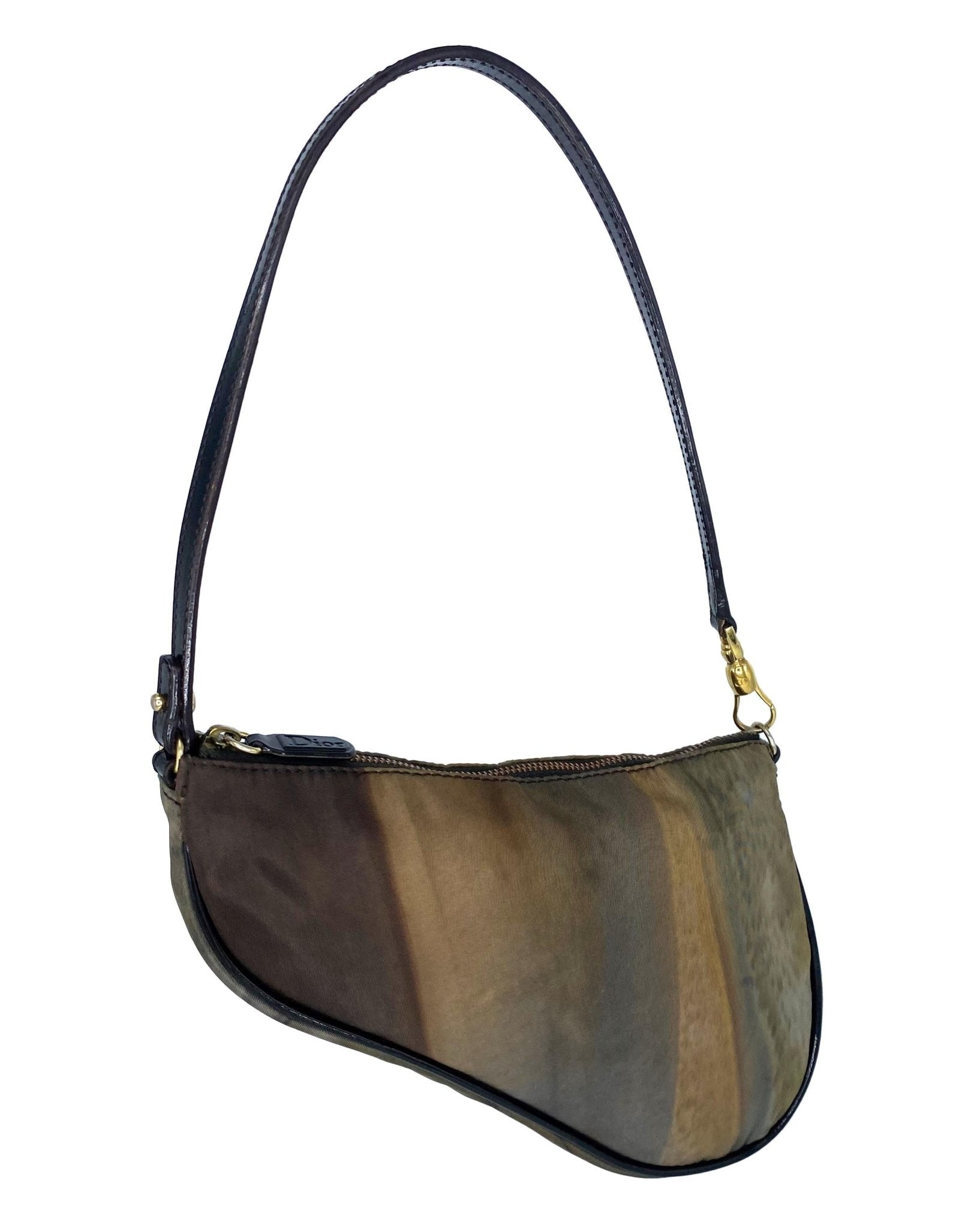 F/W 2001 Christian Dior by John Galliano Abstract Nylon Saddle Bag Pochette - RealList