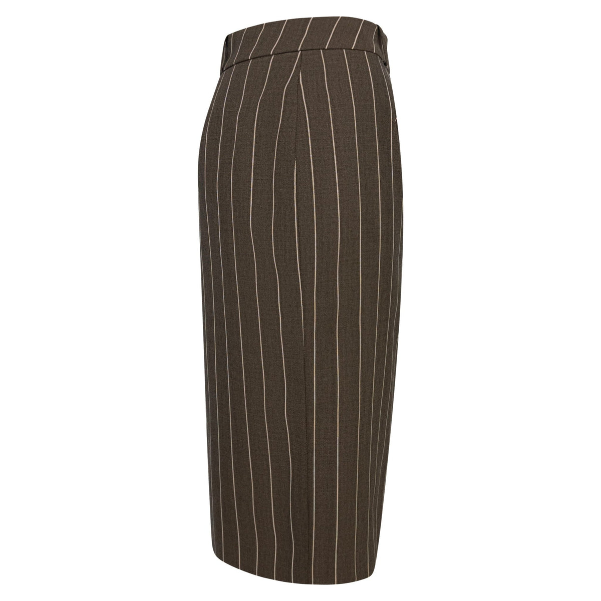 F/W 2001 Christian Dior by John Galliano Grey Green Pinstripe Silk Skirt - RealList
