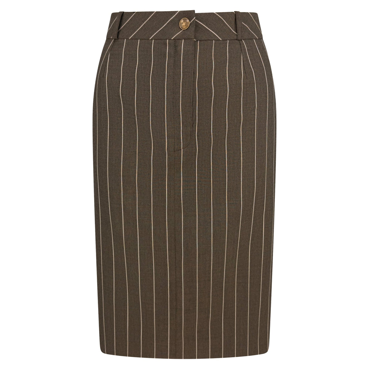F/W 2001 Christian Dior by John Galliano Grey Green Pinstripe Silk Skirt - RealList