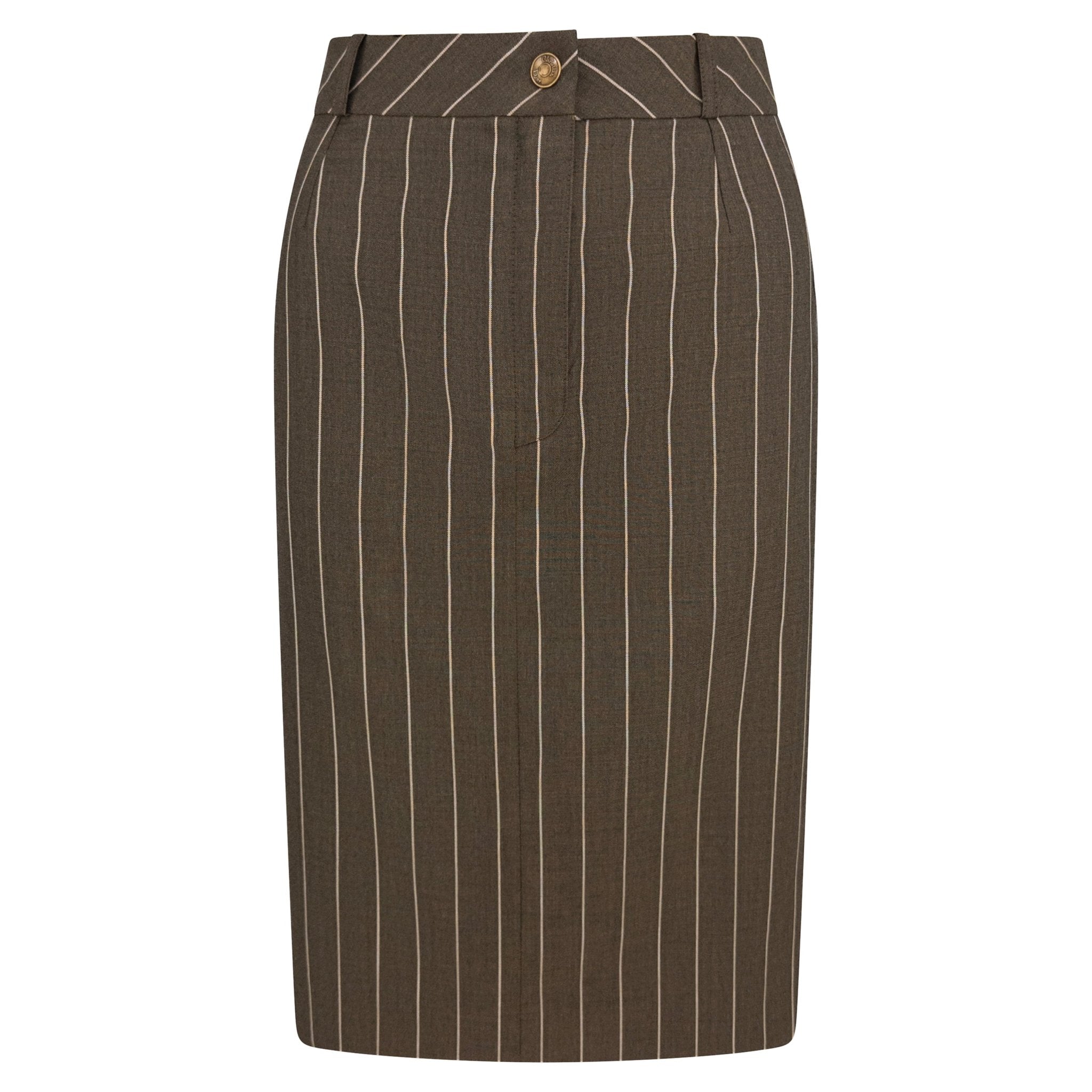 F/W 2001 Christian Dior by John Galliano Grey Green Pinstripe Silk Skirt - RealList