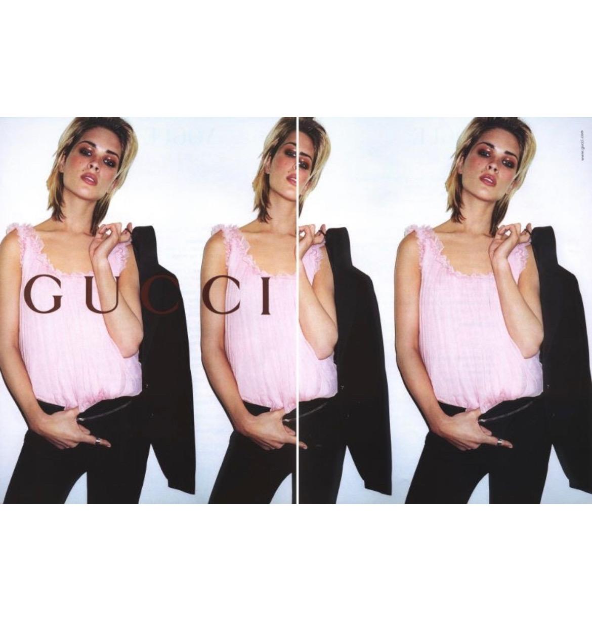 F/W 2001 Gucci by Tom Ford Black Tulle Sleeveless Shift Dress - RealList