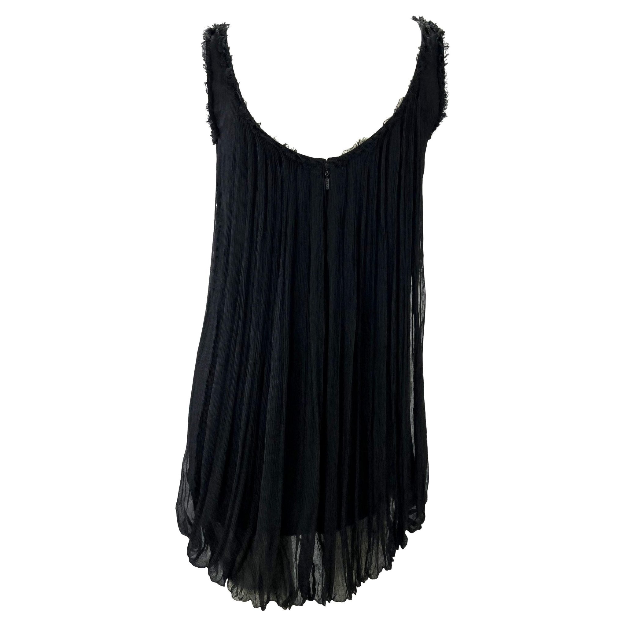 F/W 2001 Gucci by Tom Ford Black Tulle Sleeveless Shift Dress - RealList