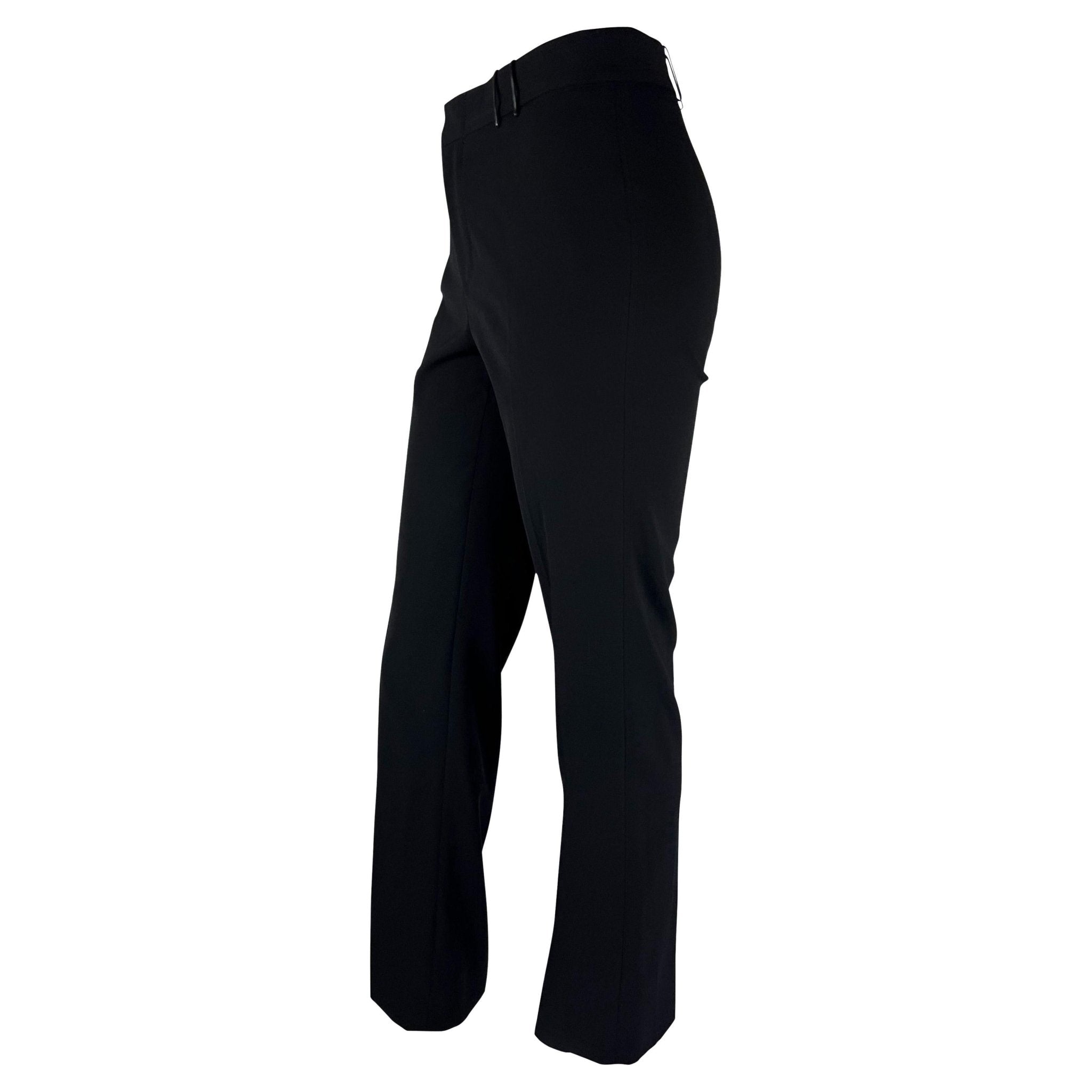 F/W 2001 Gucci by Tom Ford Runway Asymmetric Side Zip - Up Black Wool Pants - RealList