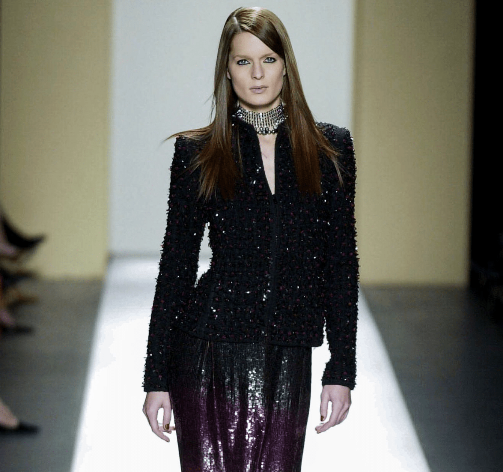 F/W 2001 Oscar de la Renta Runway Black Red Beaded Evening Jacket Blazer - RealList