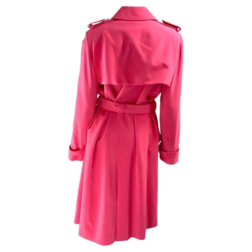 F/W 2001 Thierry Mugler Couture Final Runway Hot Pink Trench Coat Dress - RealList