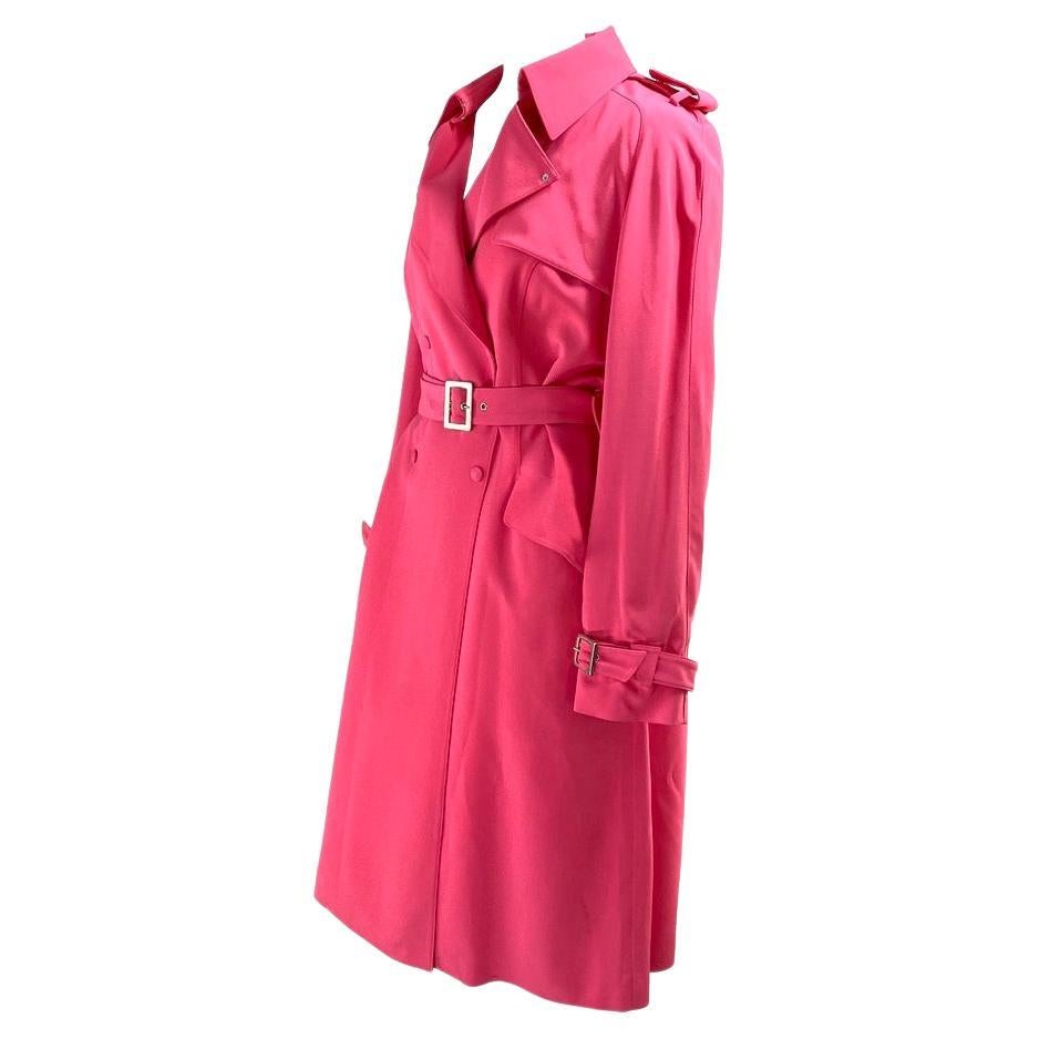 F/W 2001 Thierry Mugler Couture Final Runway Hot Pink Trench Coat Dress - RealList