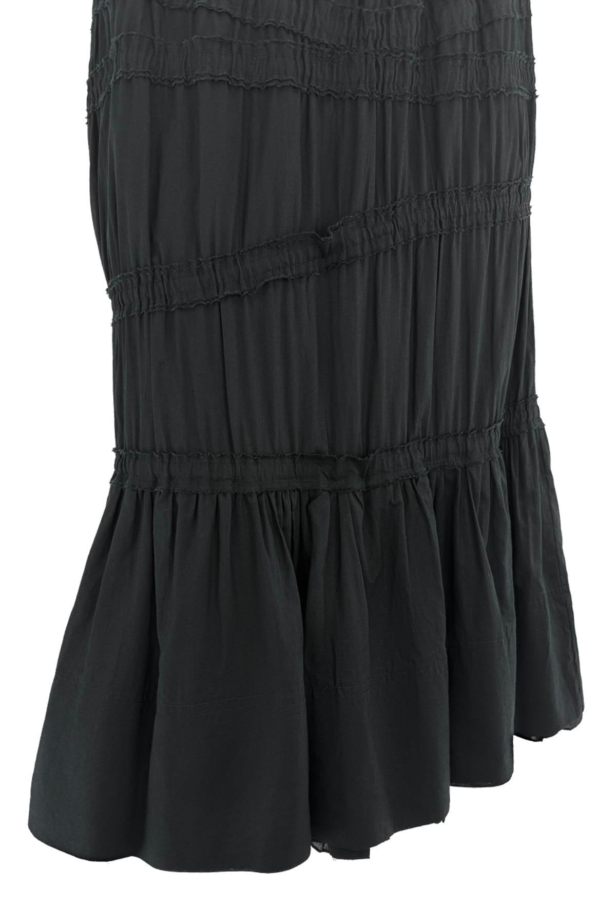 F/W 2001 Yves Saint Laurent by Tom Ford Black Mid - Length Flare Skirt - RealList