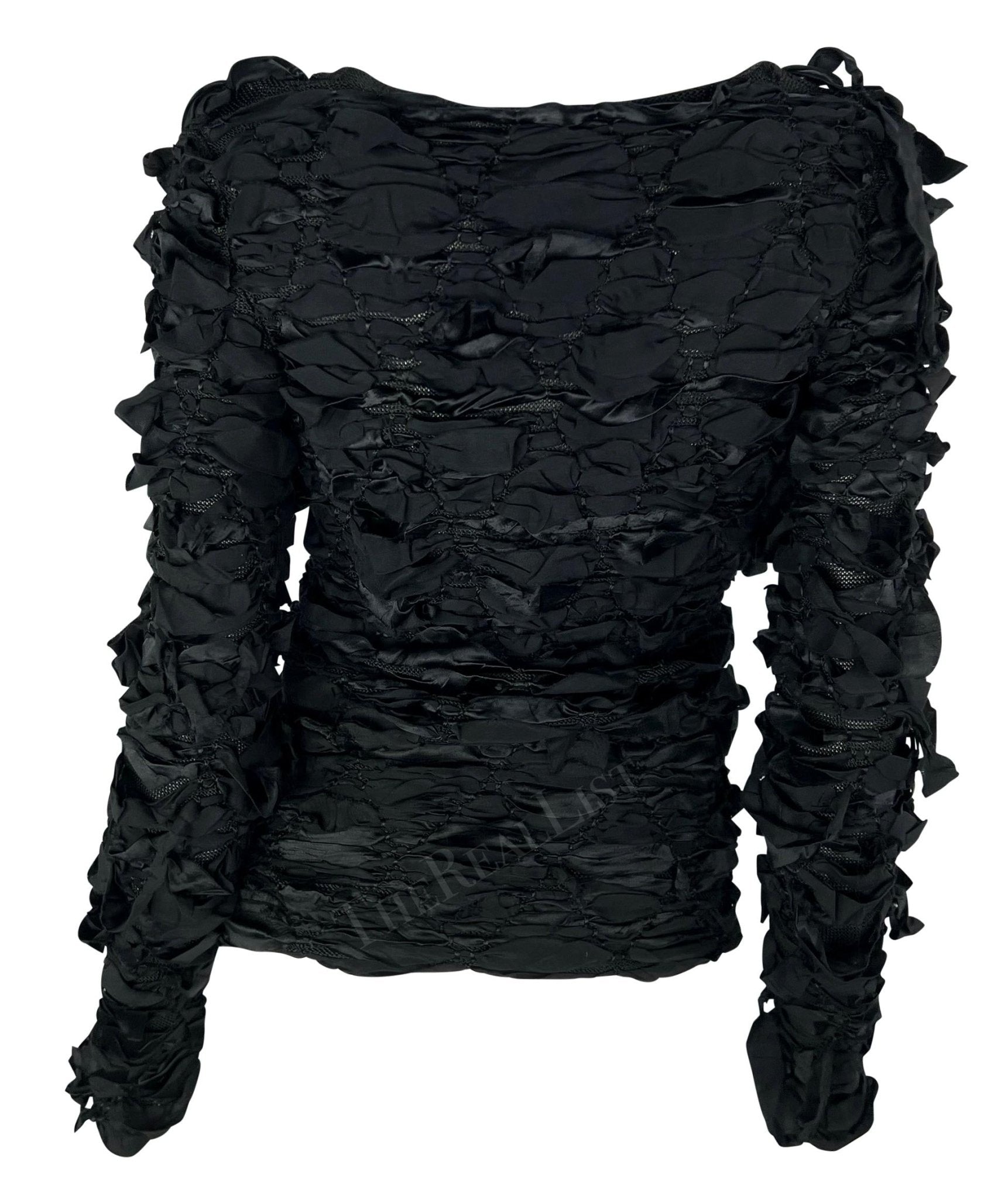 F/W 2001 Yves Saint Laurent by Tom Ford Black Ribbon Runway Sweater - RealList