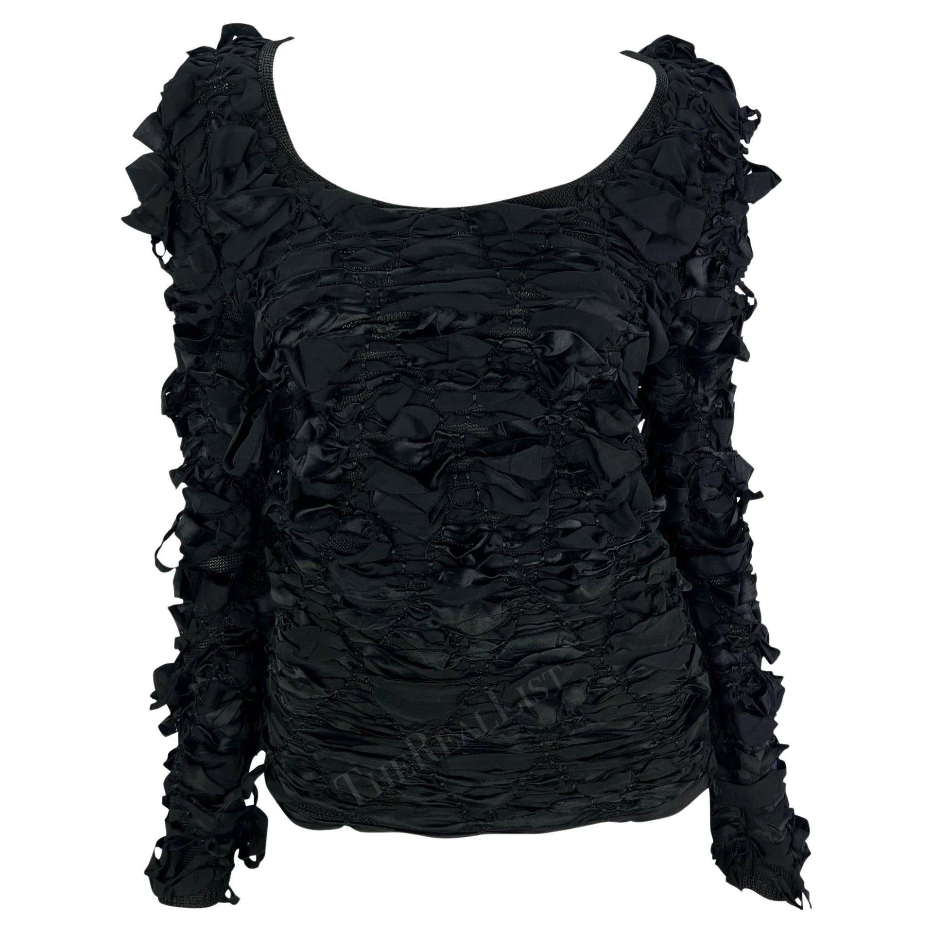 F/W 2001 Yves Saint Laurent by Tom Ford Black Ribbon Runway Sweater - RealList