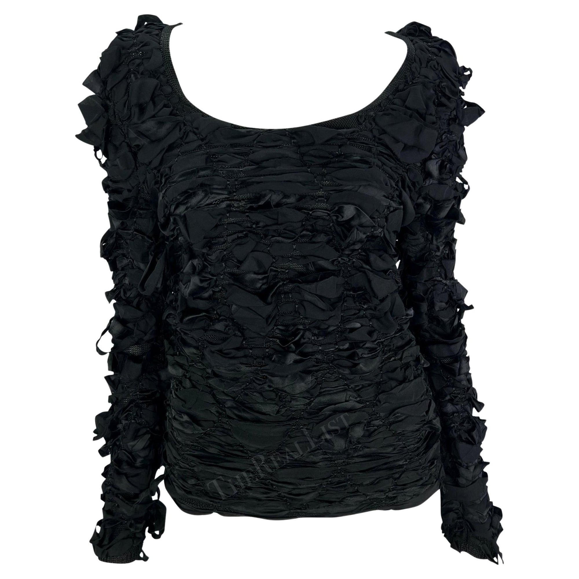 F/W 2001 Yves Saint Laurent by Tom Ford Black Ribbon Runway Sweater - RealList