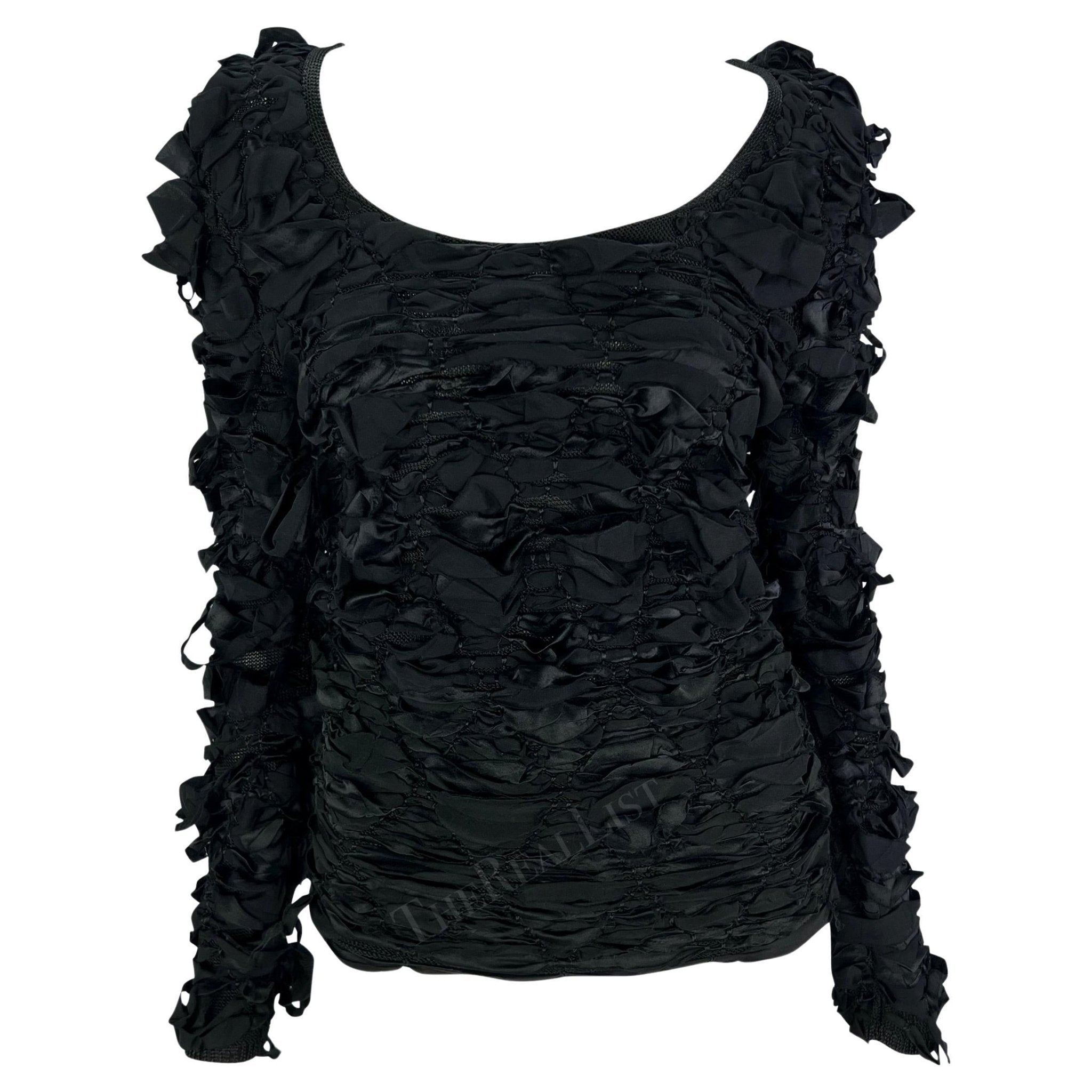 F/W 2001 Yves Saint Laurent by Tom Ford Black Ribbon Runway Sweater - RealList
