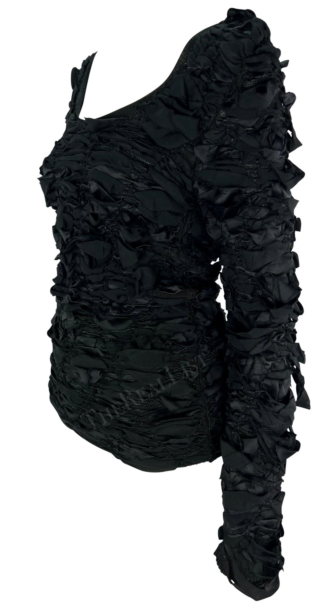 F/W 2001 Yves Saint Laurent by Tom Ford Black Ribbon Runway Sweater - RealList