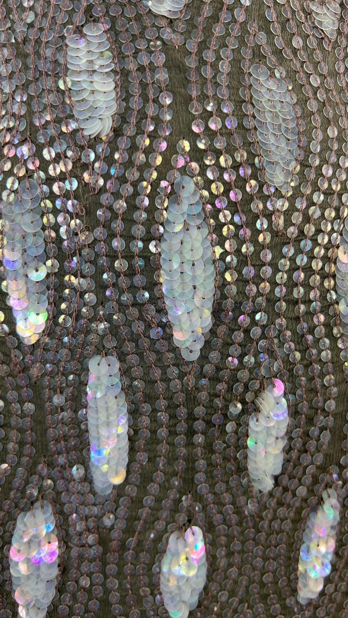 F/W 2002 Ann Demeulemeester Grey Sequin Abstract Wrap Mini Dress - RealList