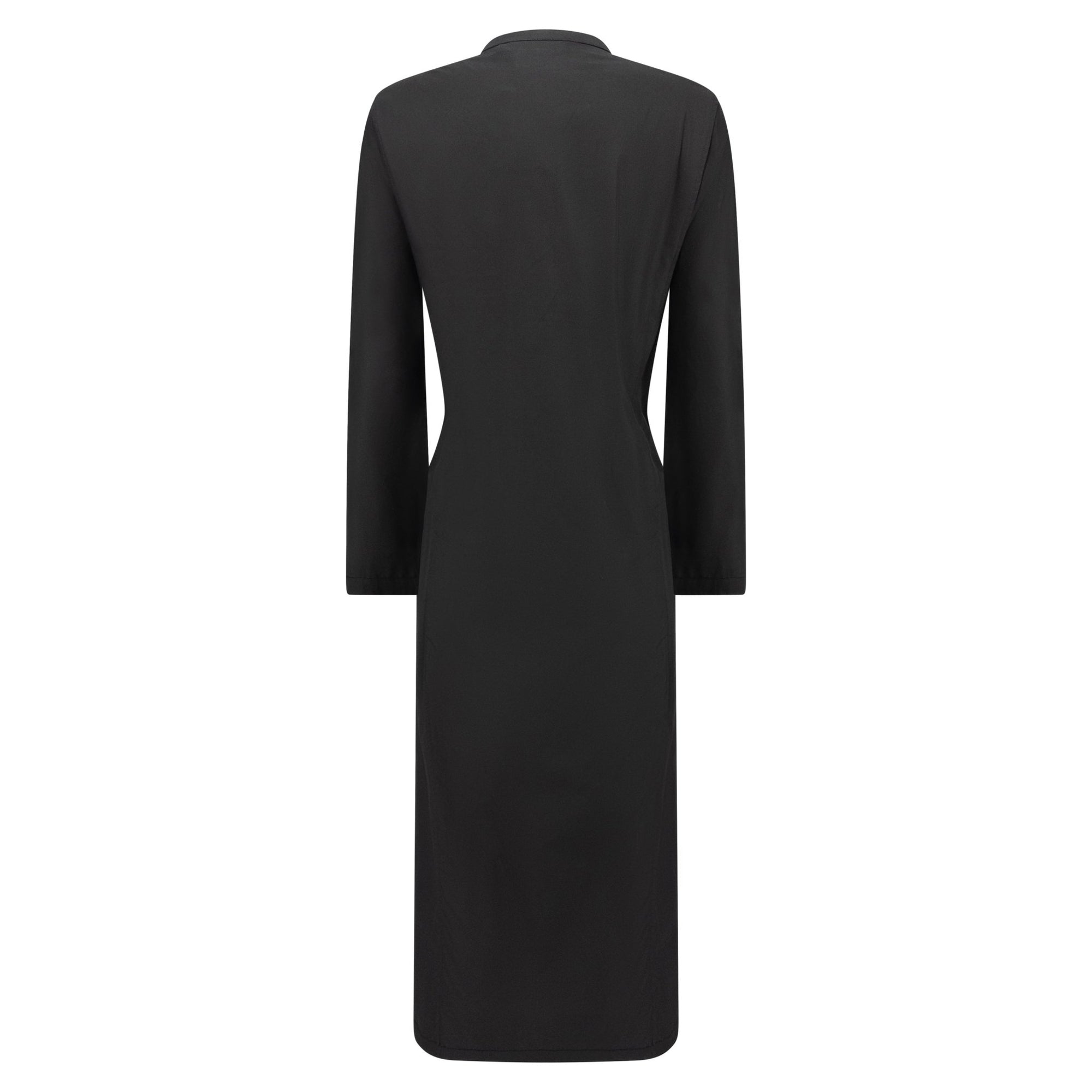 F/W 2002 Calvin Klein Collection Runway Black Keyhole High - Slit Tunic Top - RealList