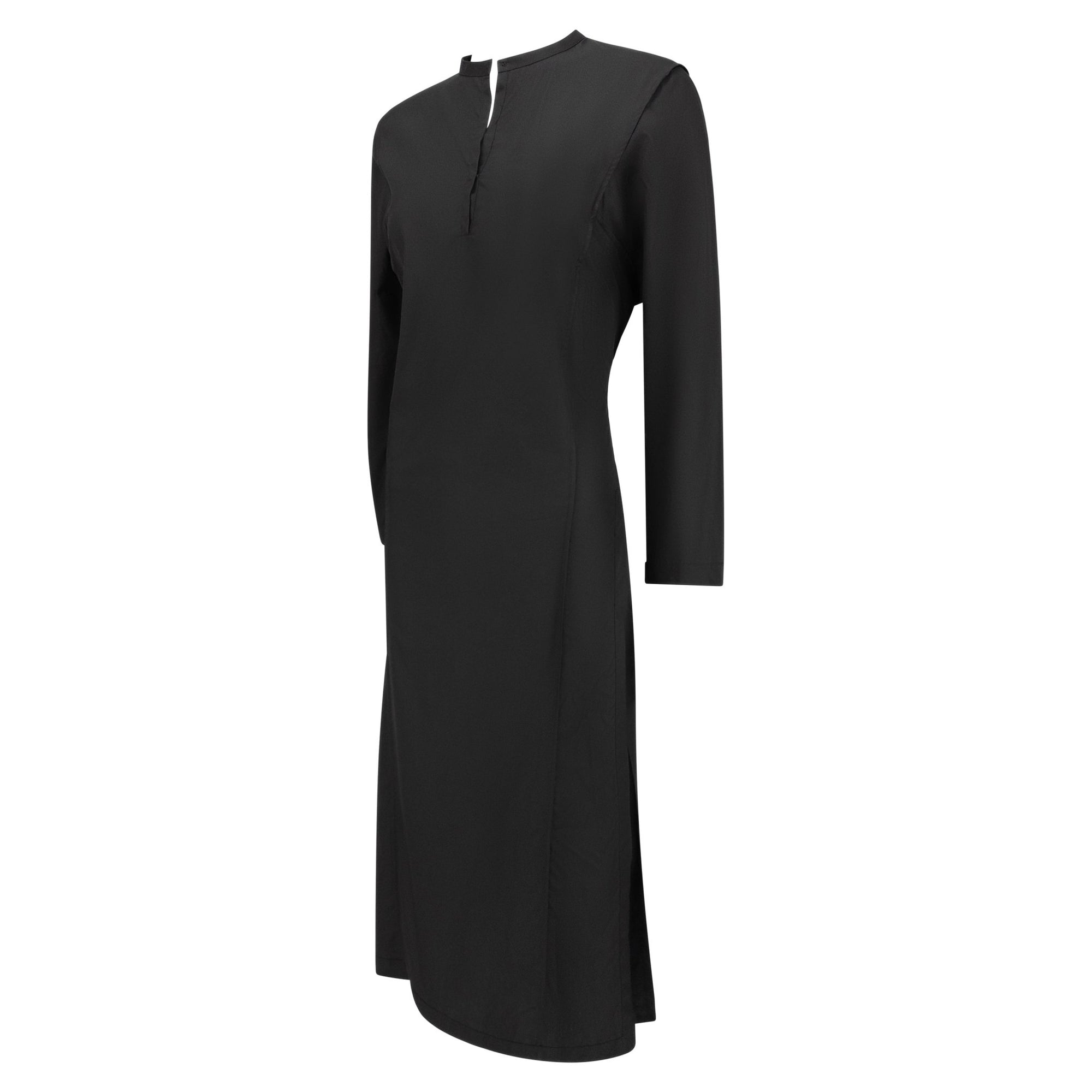 F/W 2002 Calvin Klein Collection Runway Black Keyhole High - Slit Tunic Top - RealList