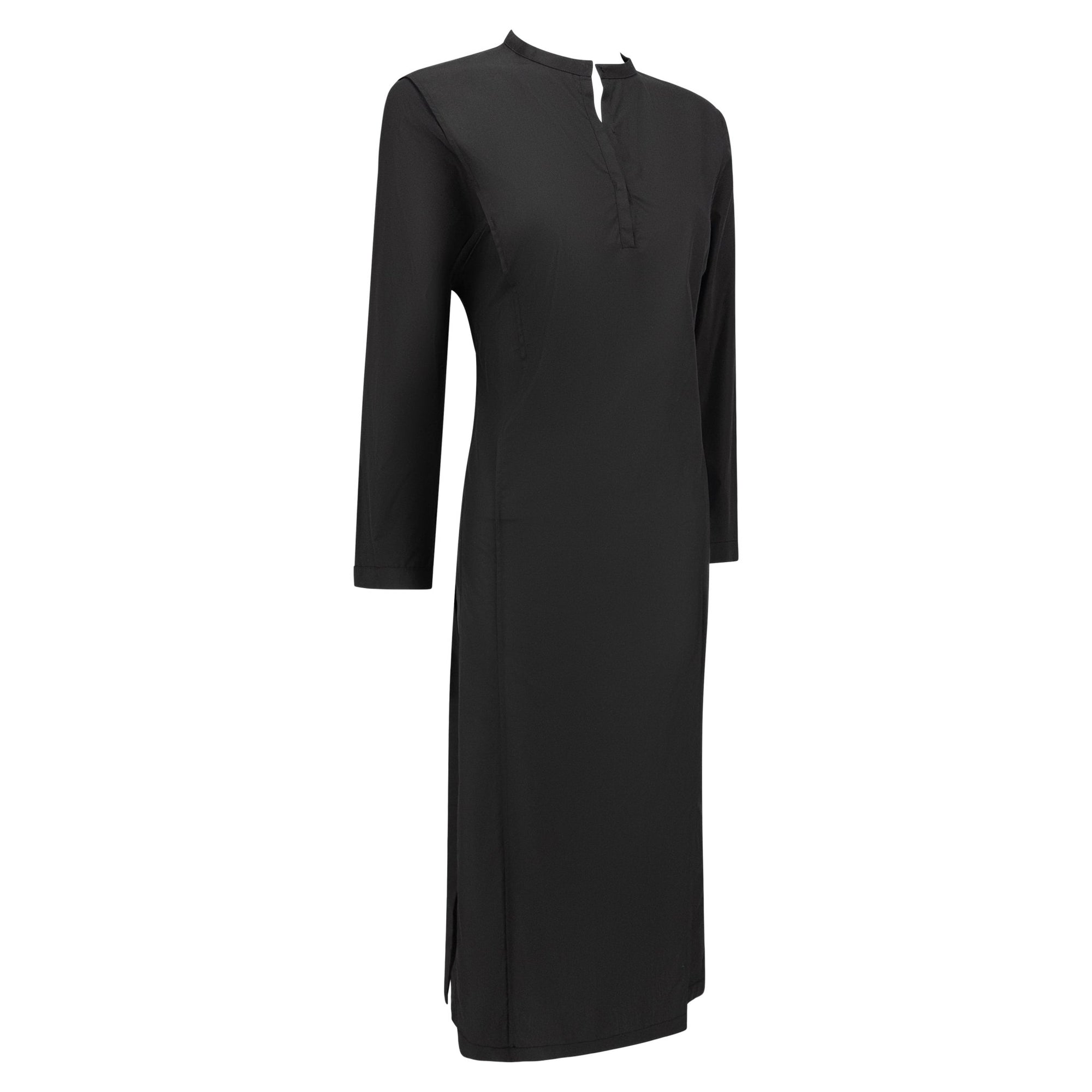 F/W 2002 Calvin Klein Collection Runway Black Keyhole High - Slit Tunic Top - RealList