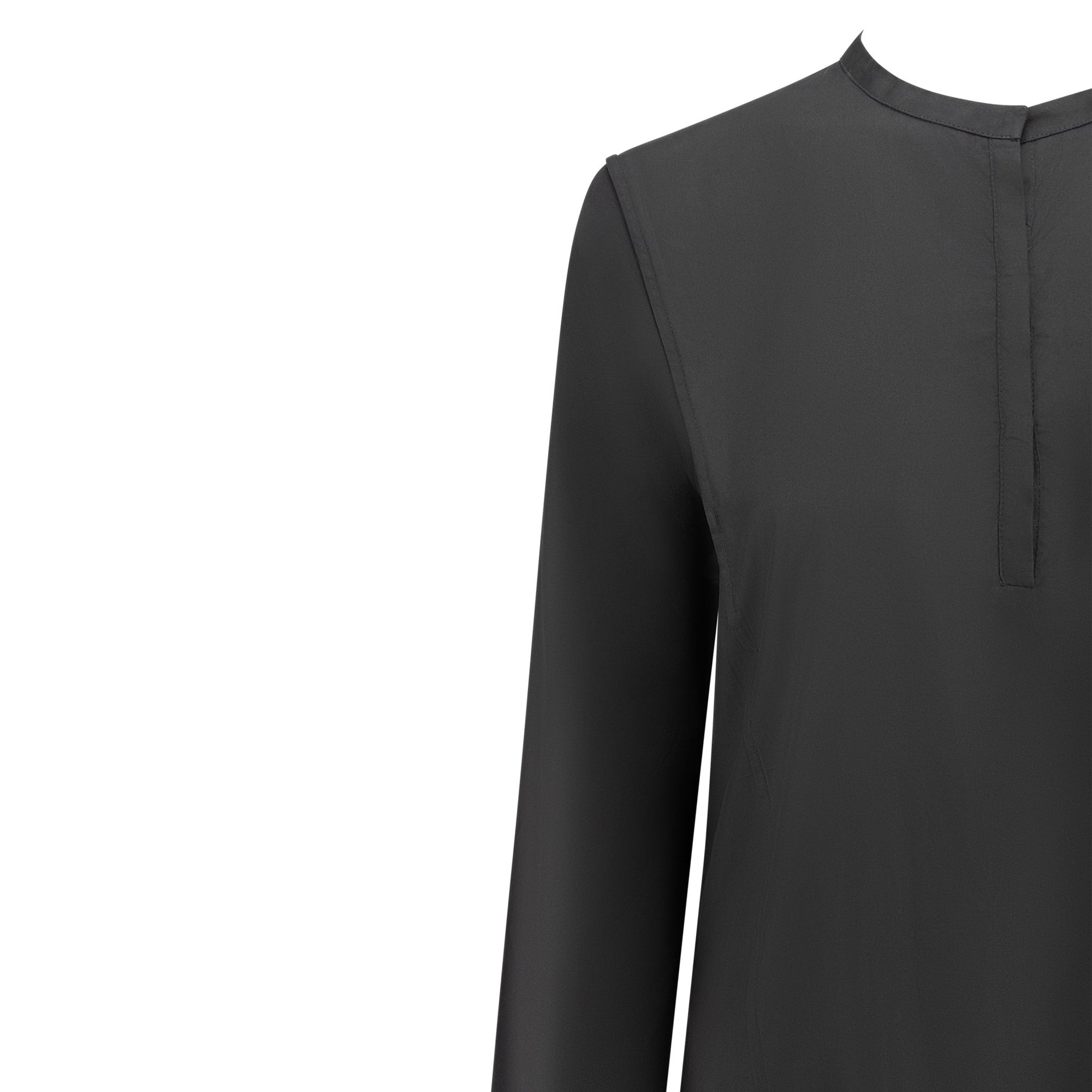 F/W 2002 Calvin Klein Collection Runway Black Keyhole High - Slit Tunic Top - RealList