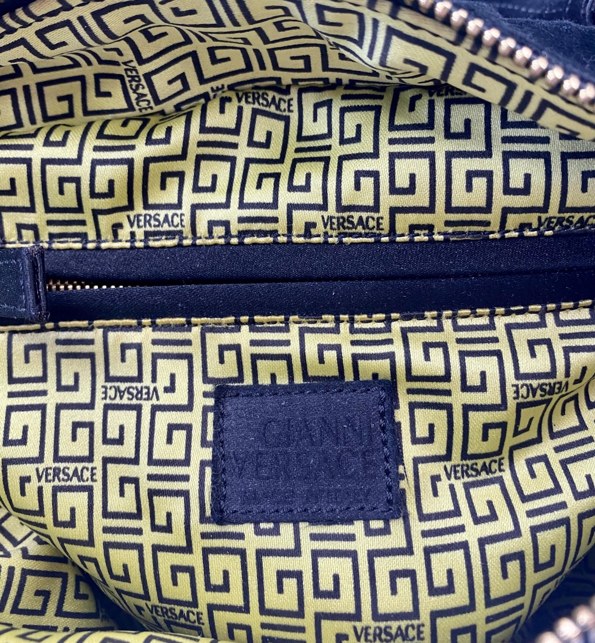 F/W 2002 Gianni Versace by Donatella Rhinestone Embroidered Velvet Mini Bag - RealList