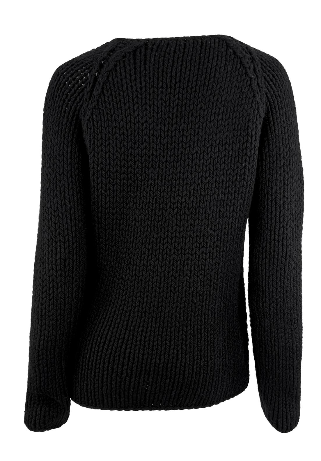 F/W 2002 Gucci by Tom Ford Black Cashmere Leather Tie Sweater Top - RealList