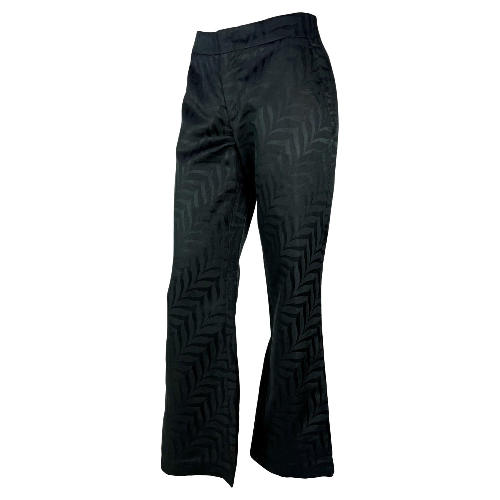 F/W 2002 Gucci by Tom Ford Black Kimono Print Silk Flare Pants - RealList
