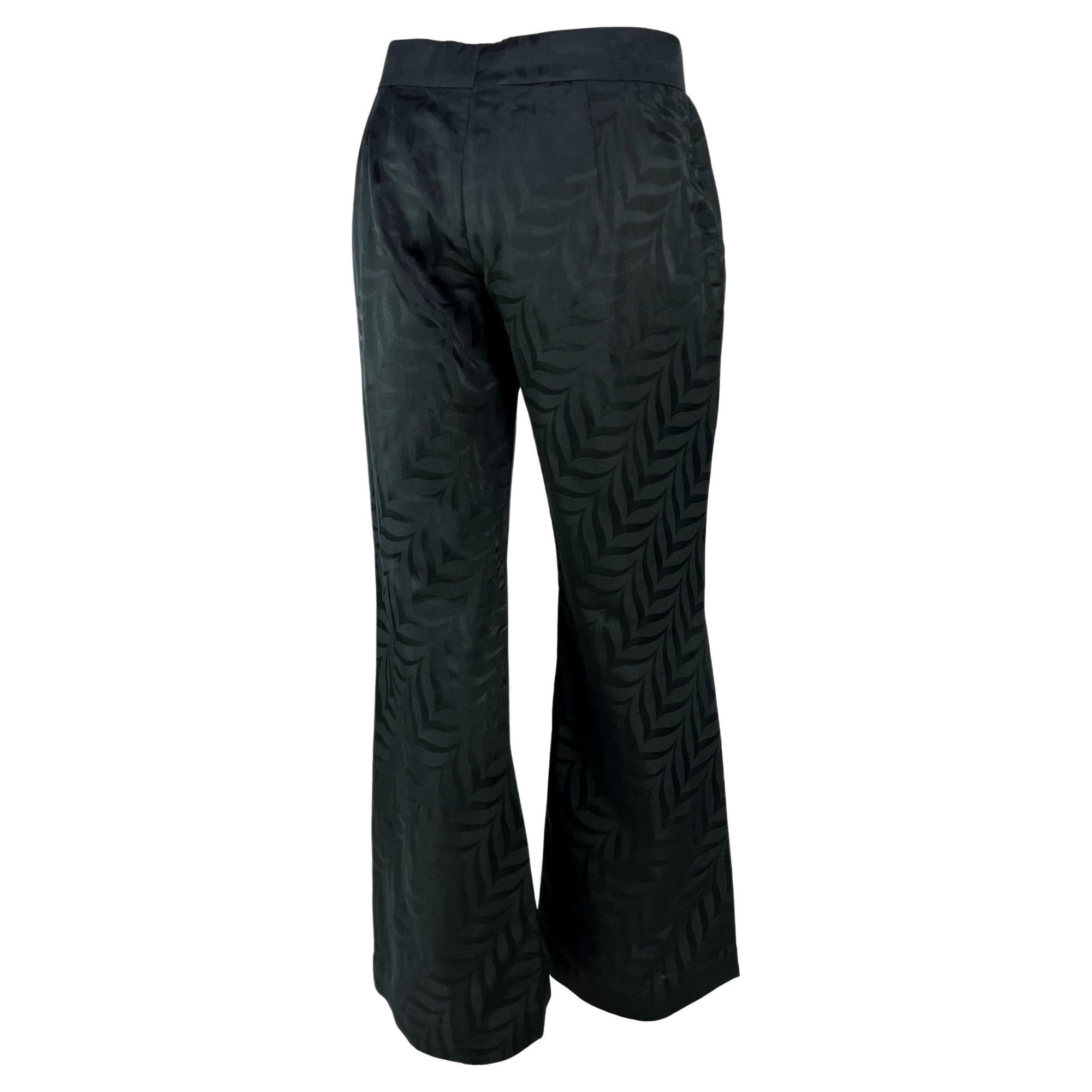 F/W 2002 Gucci by Tom Ford Black Kimono Print Silk Flare Pants - RealList
