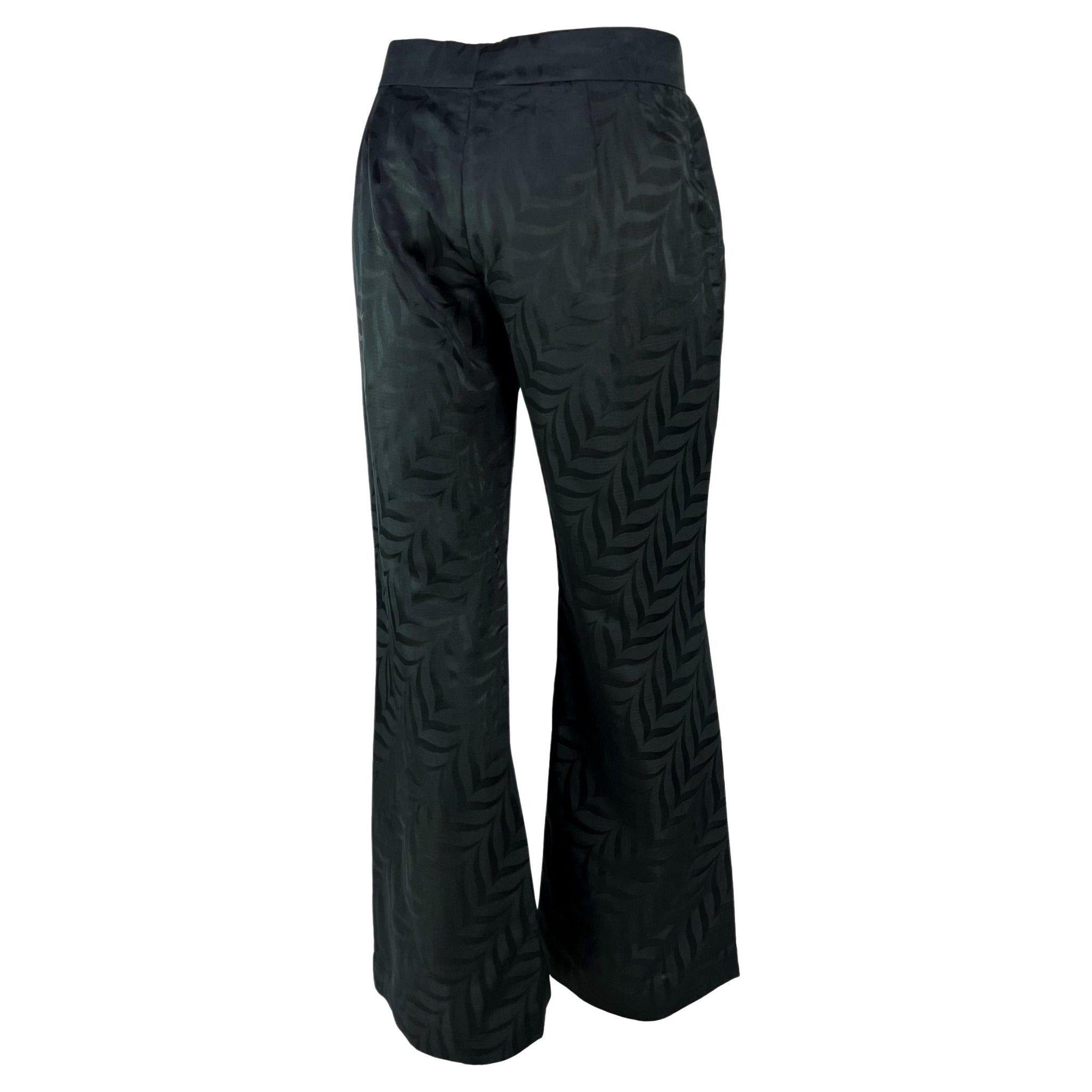 F/W 2002 Gucci by Tom Ford Black Kimono Print Silk Flare Pants - RealList