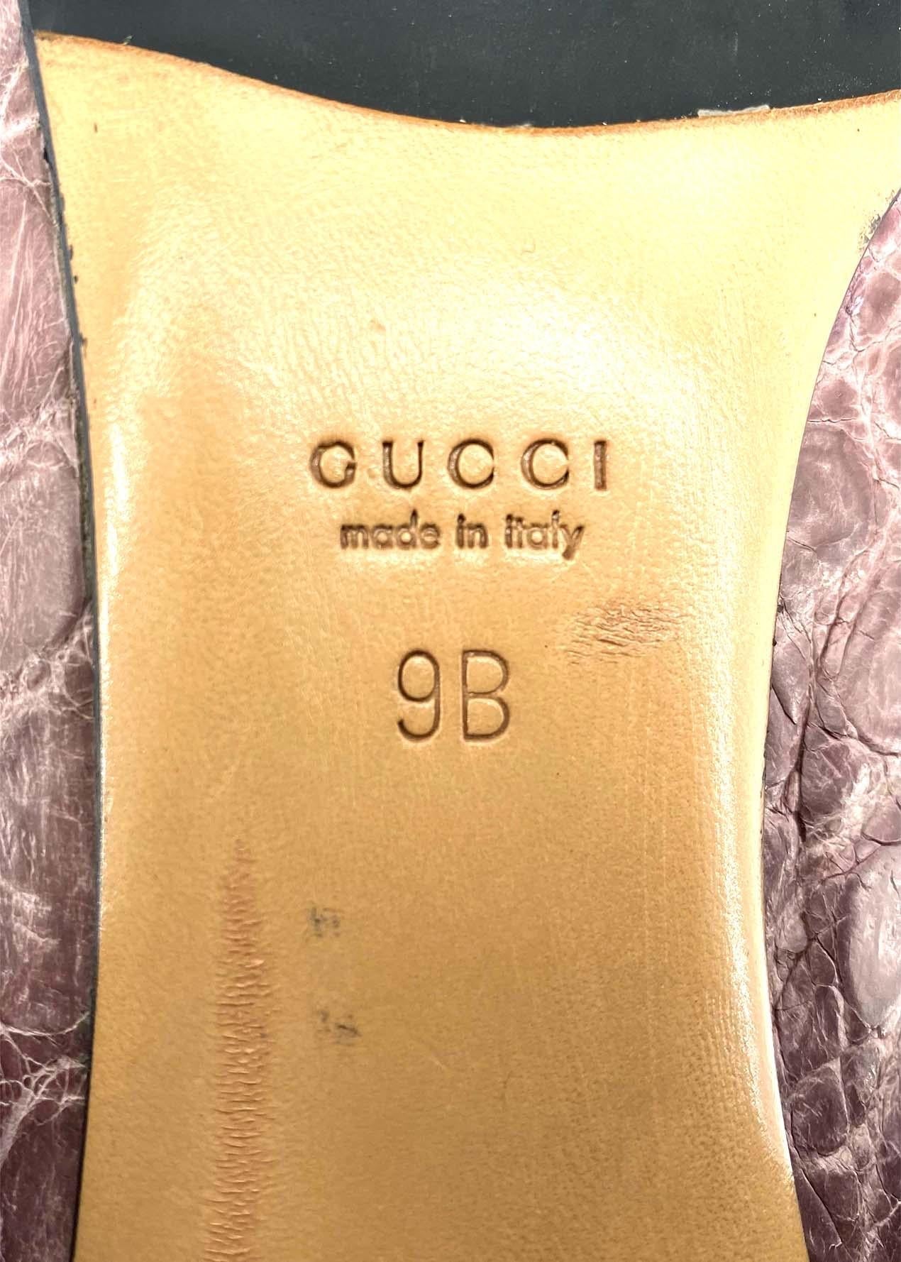 F/W 2002 Gucci by Tom Ford Lavender Alligator 4.25" Heels - RealList