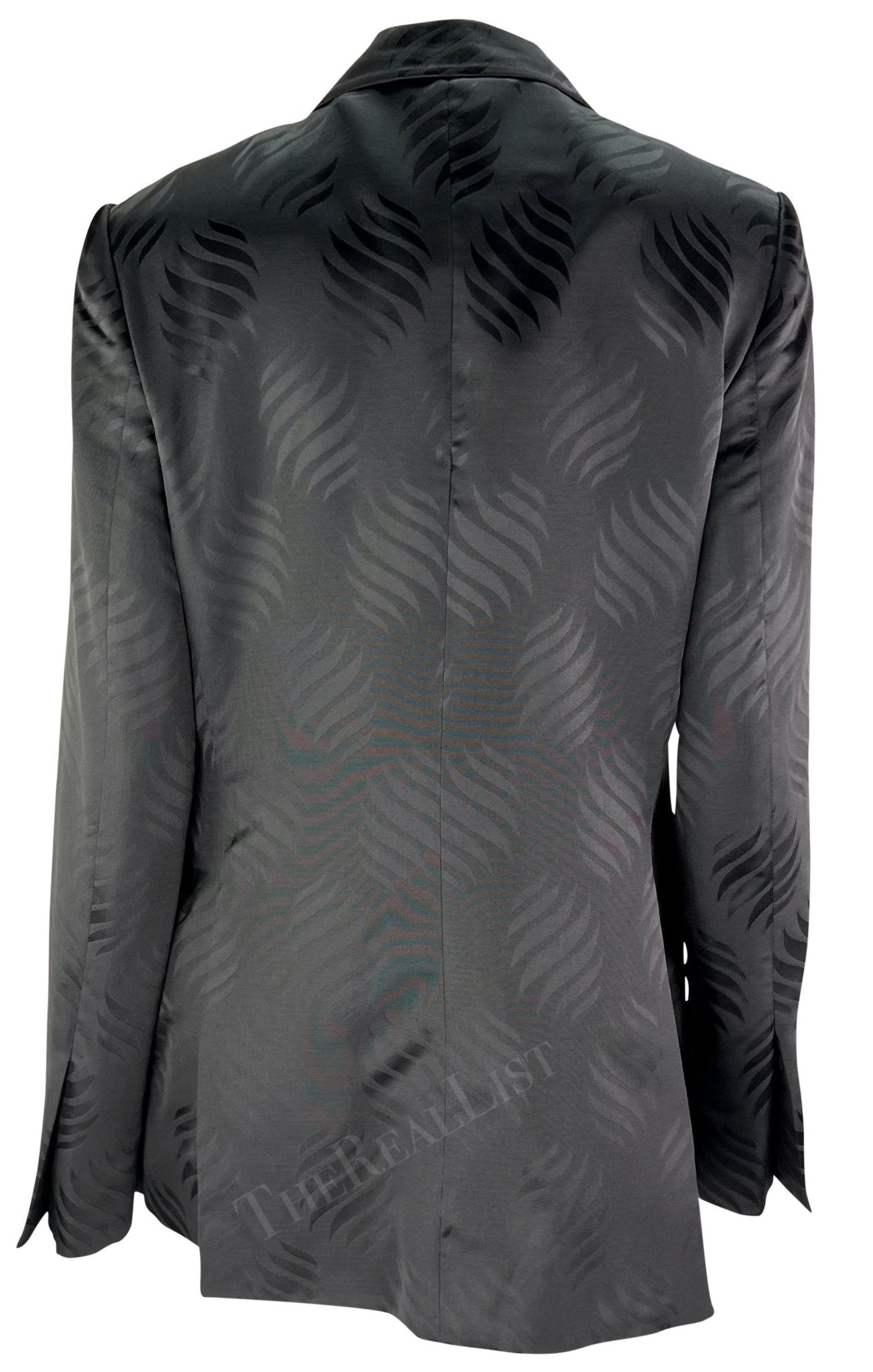 F/W 2002 Gucci by Tom Ford Runway Purple Silk Jacquard Blazer - RealList