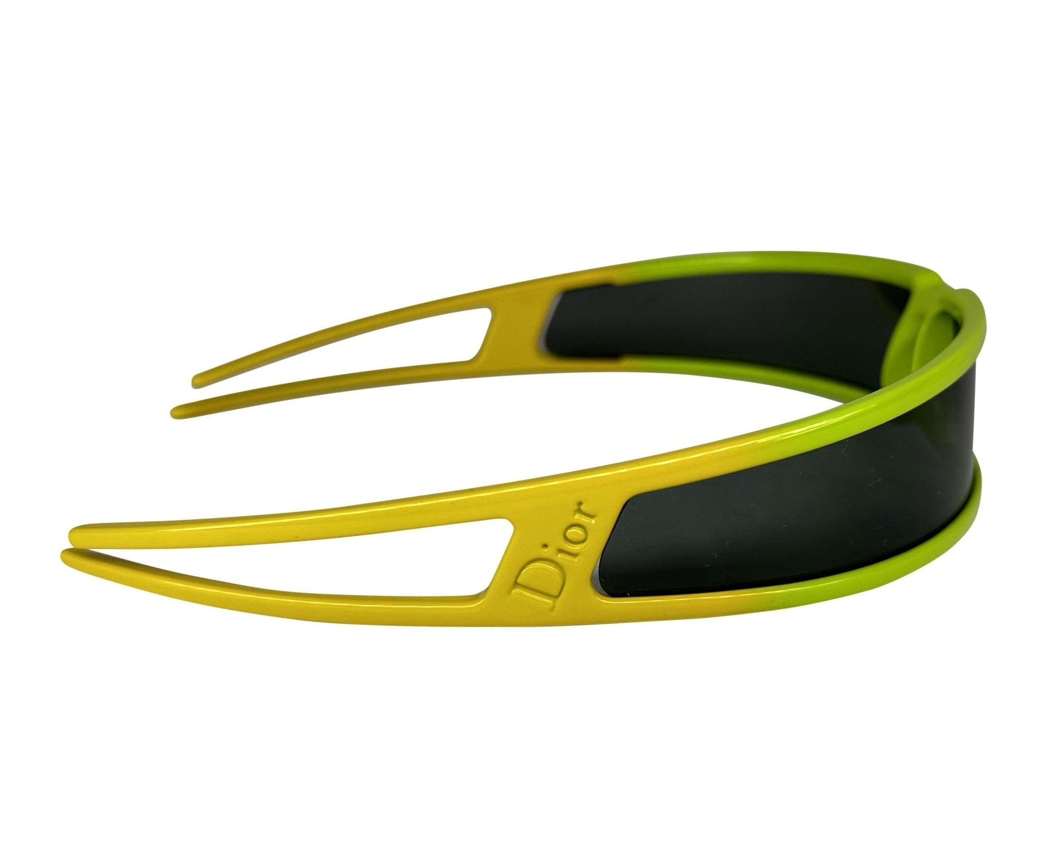 F/W 2003 Christian Dior by John Galliano Green Yellow Wrap Bandage Sunglasses - RealList
