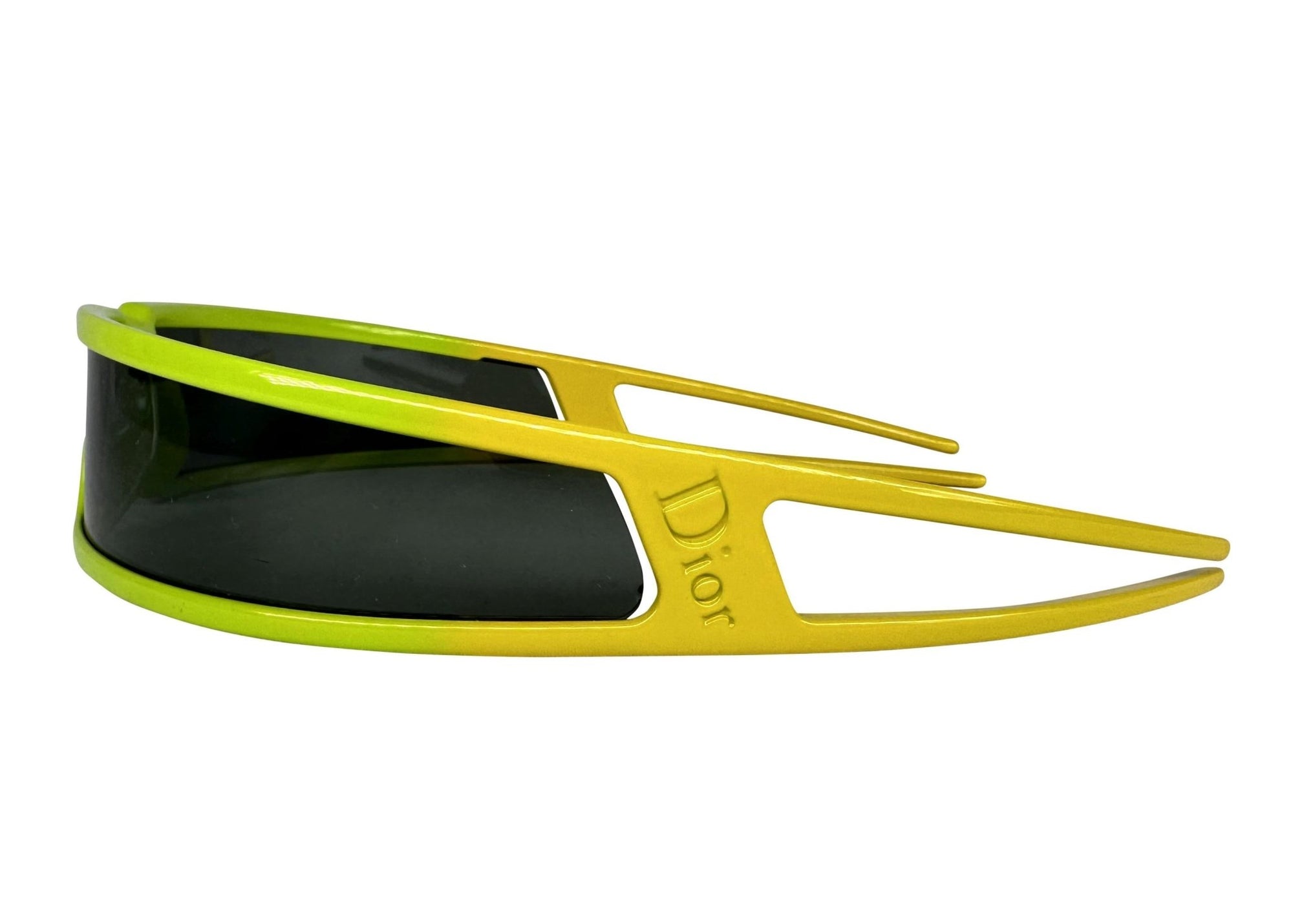 F/W 2003 Christian Dior by John Galliano Green Yellow Wrap Bandage Sunglasses - RealList