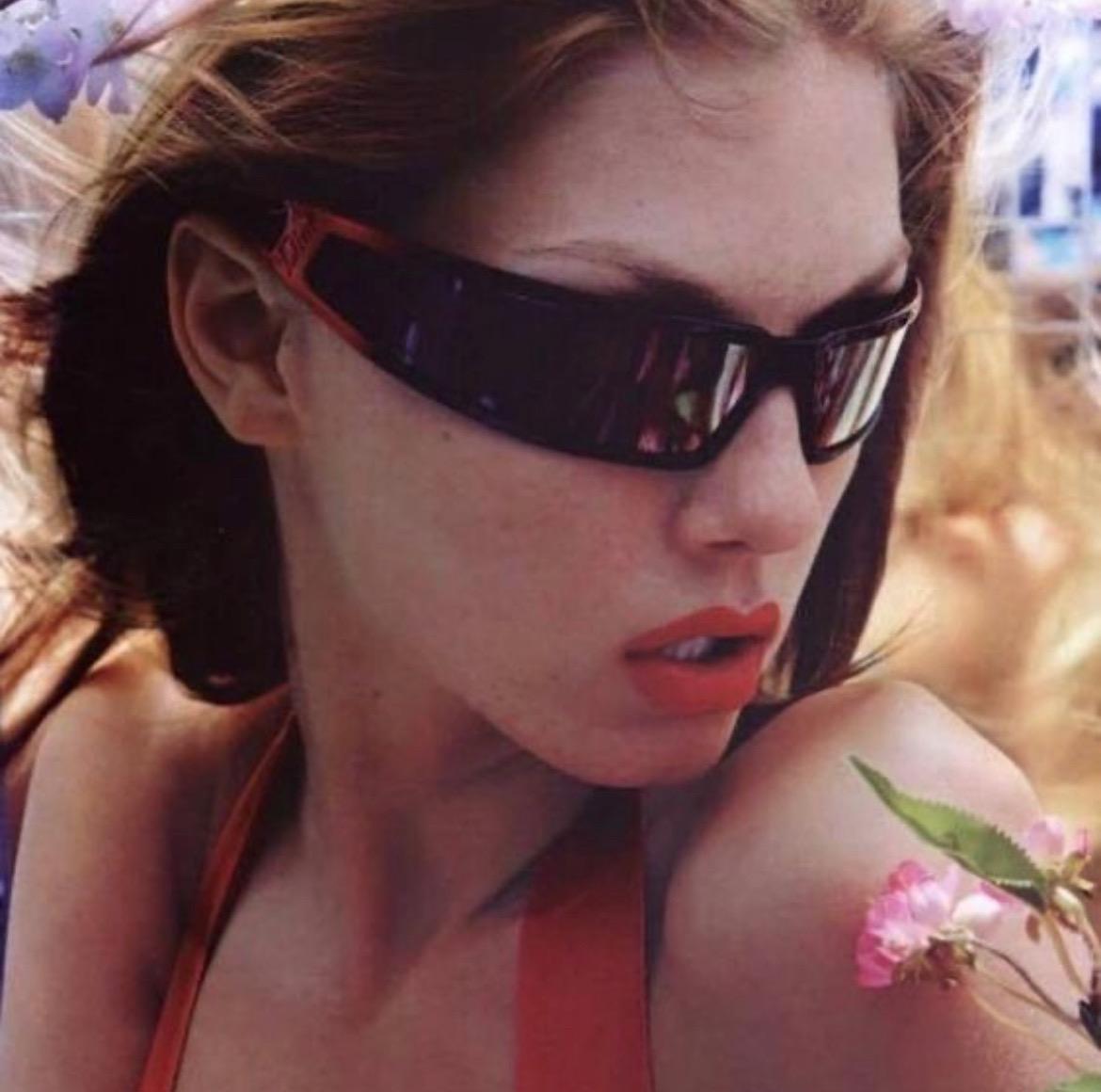 F/W 2003 Christian Dior by John Galliano Green Yellow Wrap Bandage Sunglasses - RealList