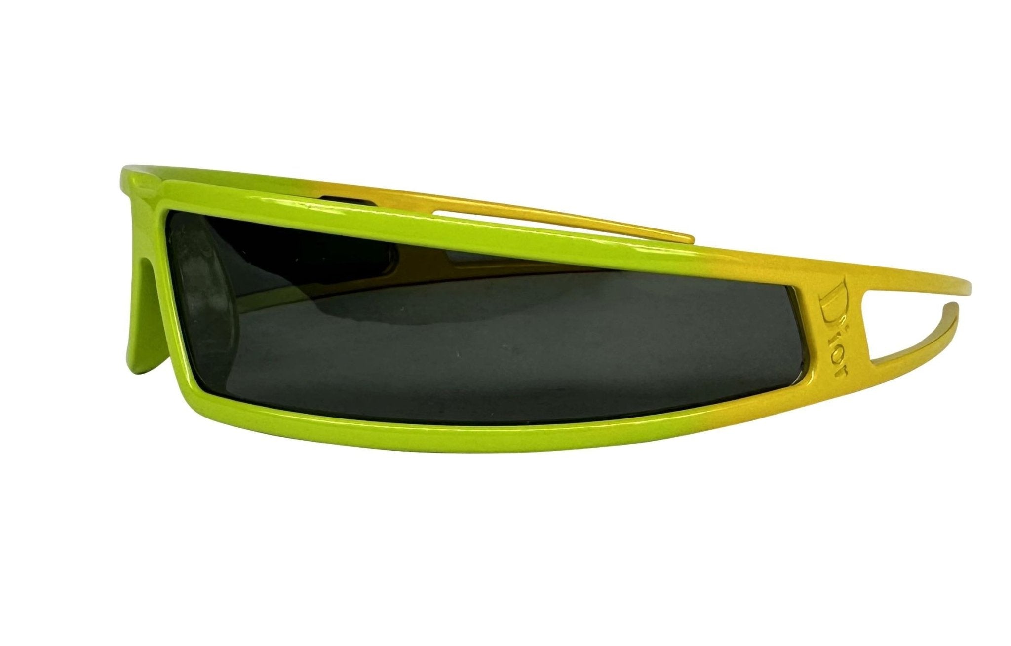 F/W 2003 Christian Dior by John Galliano Green Yellow Wrap Bandage Sunglasses - RealList