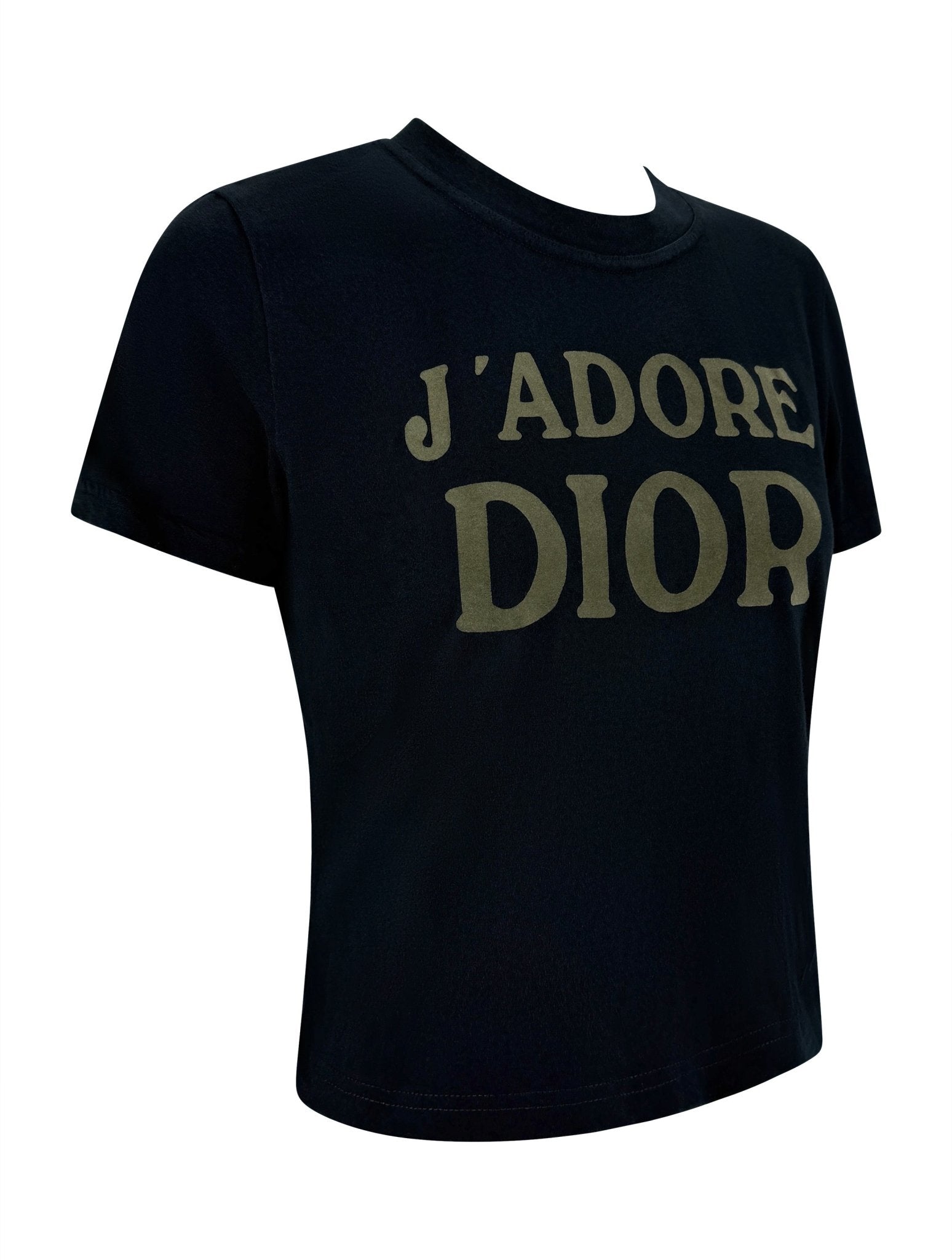 F/W 2003 Christian Dior by John Galliano 'J'Adore Dior' Black T-Shirt - RealList