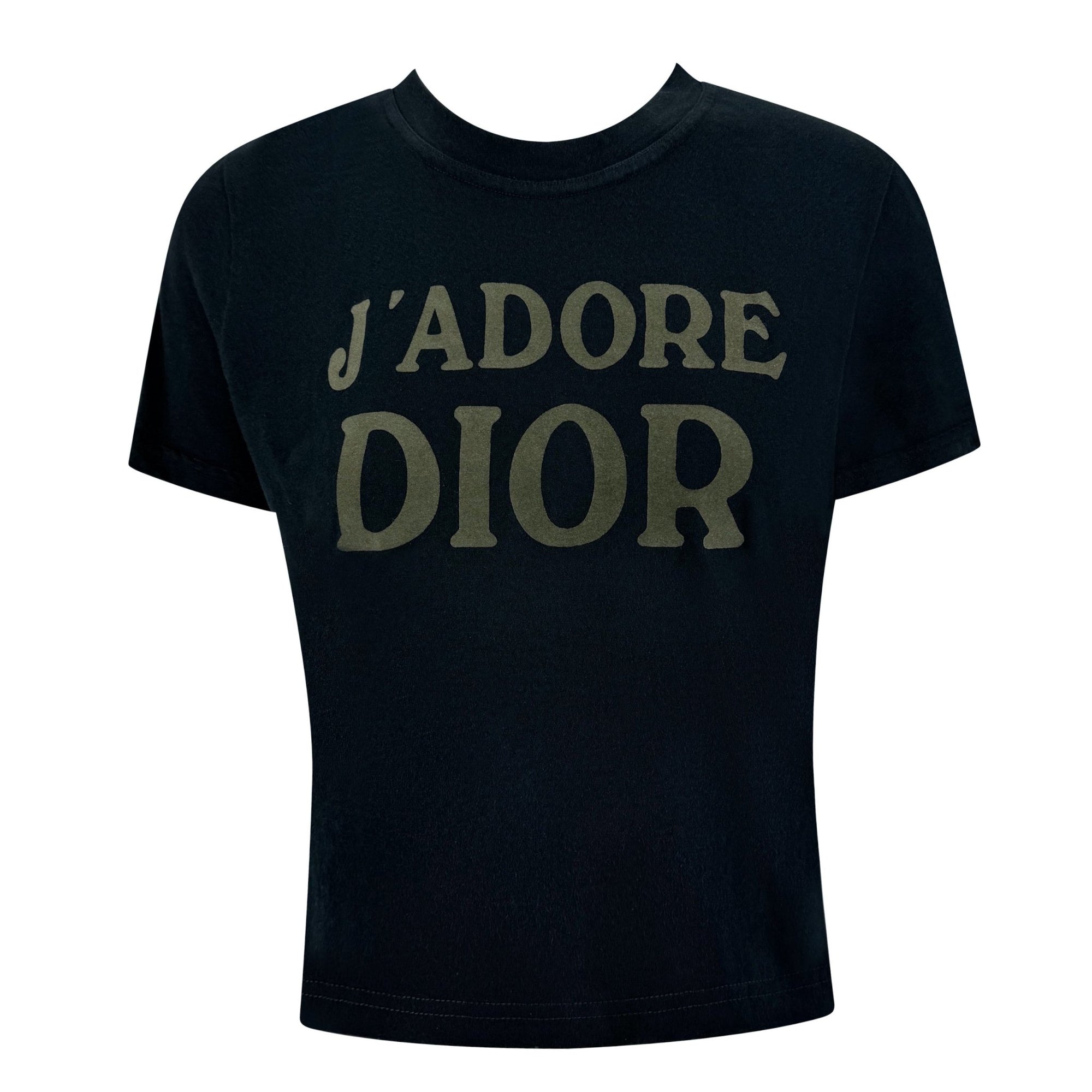 F/W 2003 Christian Dior by John Galliano 'J'Adore Dior' Black T-Shirt - RealList