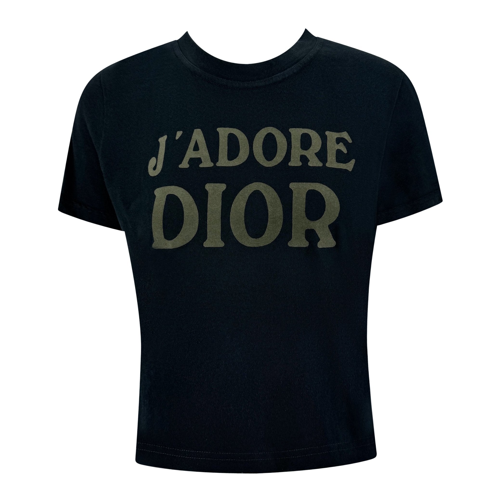 F/W 2003 Christian Dior by John Galliano 'J'Adore Dior' Black T-Shirt - RealList