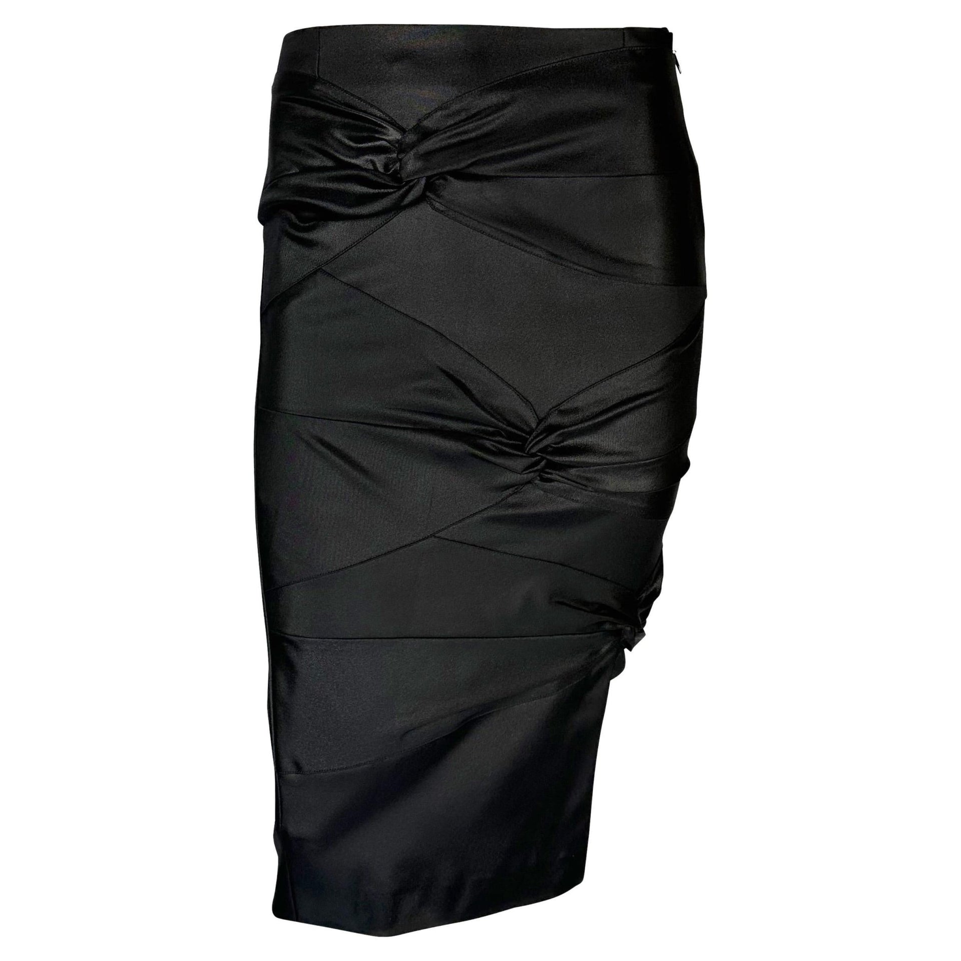 F/W 2003 Christian Dior by John Galliano Tie Accent Bodycon Stretch Skirt - RealList