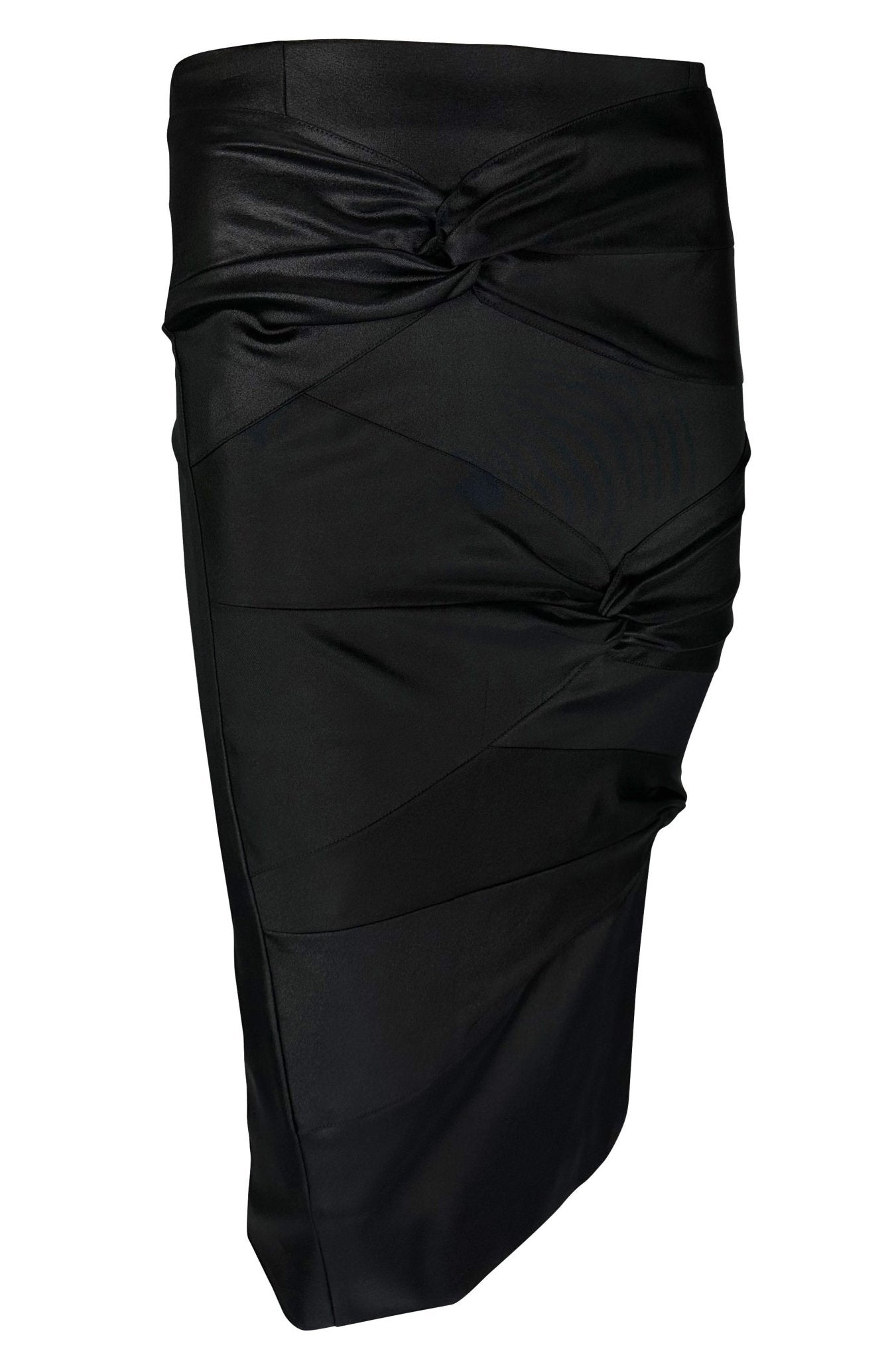 F/W 2003 Christian Dior by John Galliano Tie Accent Bodycon Stretch Skirt - RealList