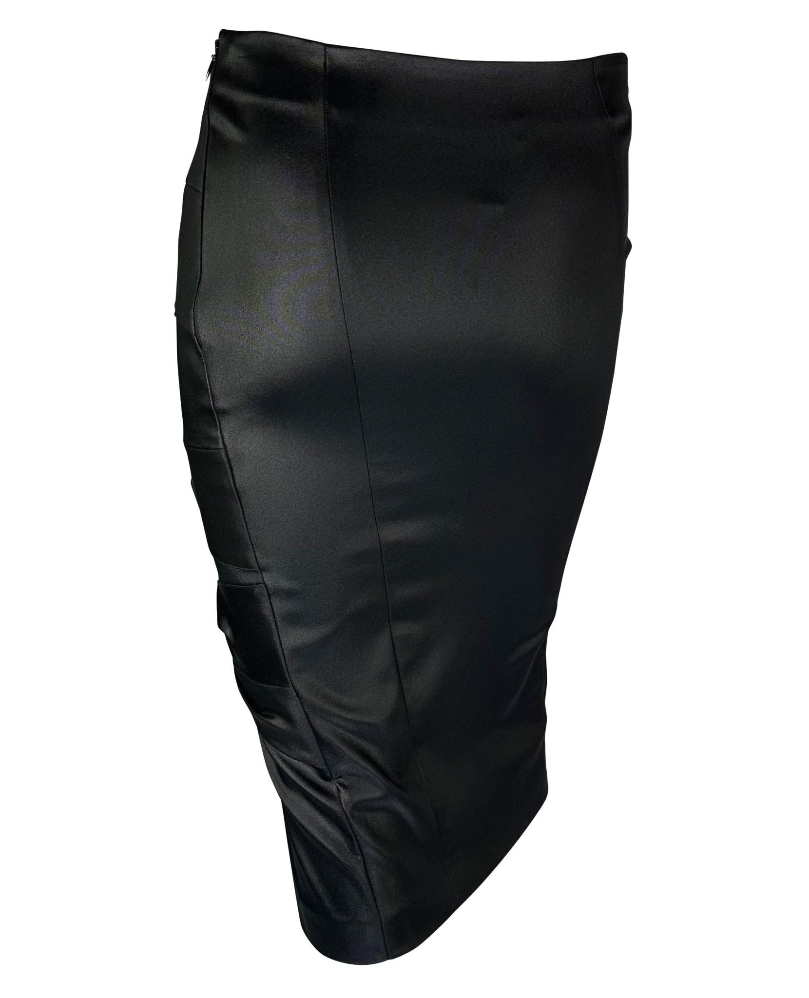 F/W 2003 Christian Dior by John Galliano Tie Accent Bodycon Stretch Skirt - RealList
