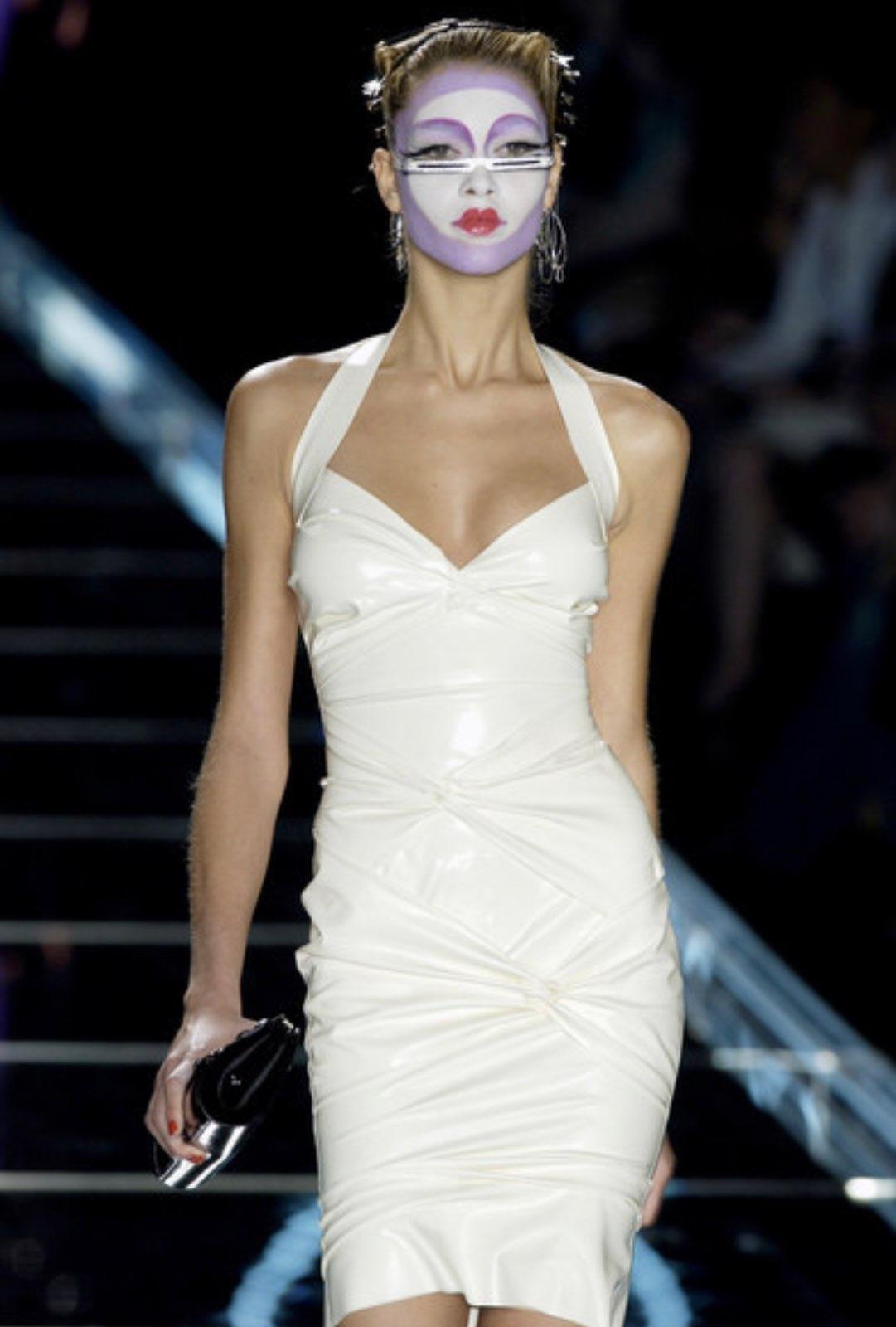 F/W 2003 Christian Dior by John Galliano Tie Accent Bodycon Stretch Skirt - RealList